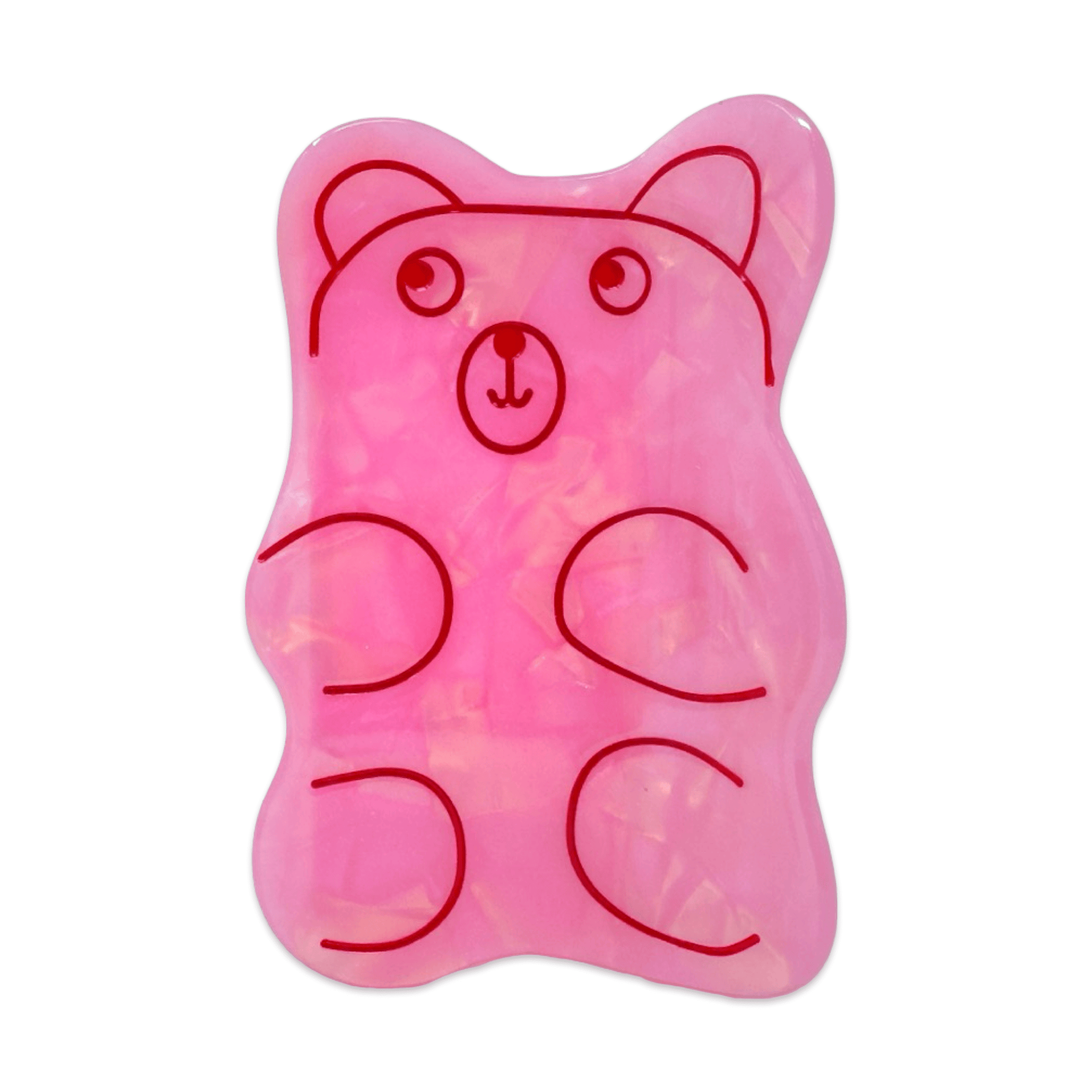 Large Pink Gummy Bear Hair Claw Clip