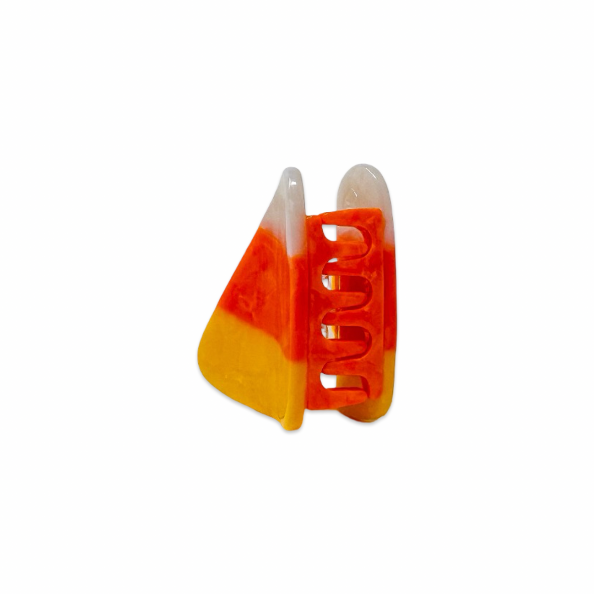 Mini Candy Corn Hair Claw Clip