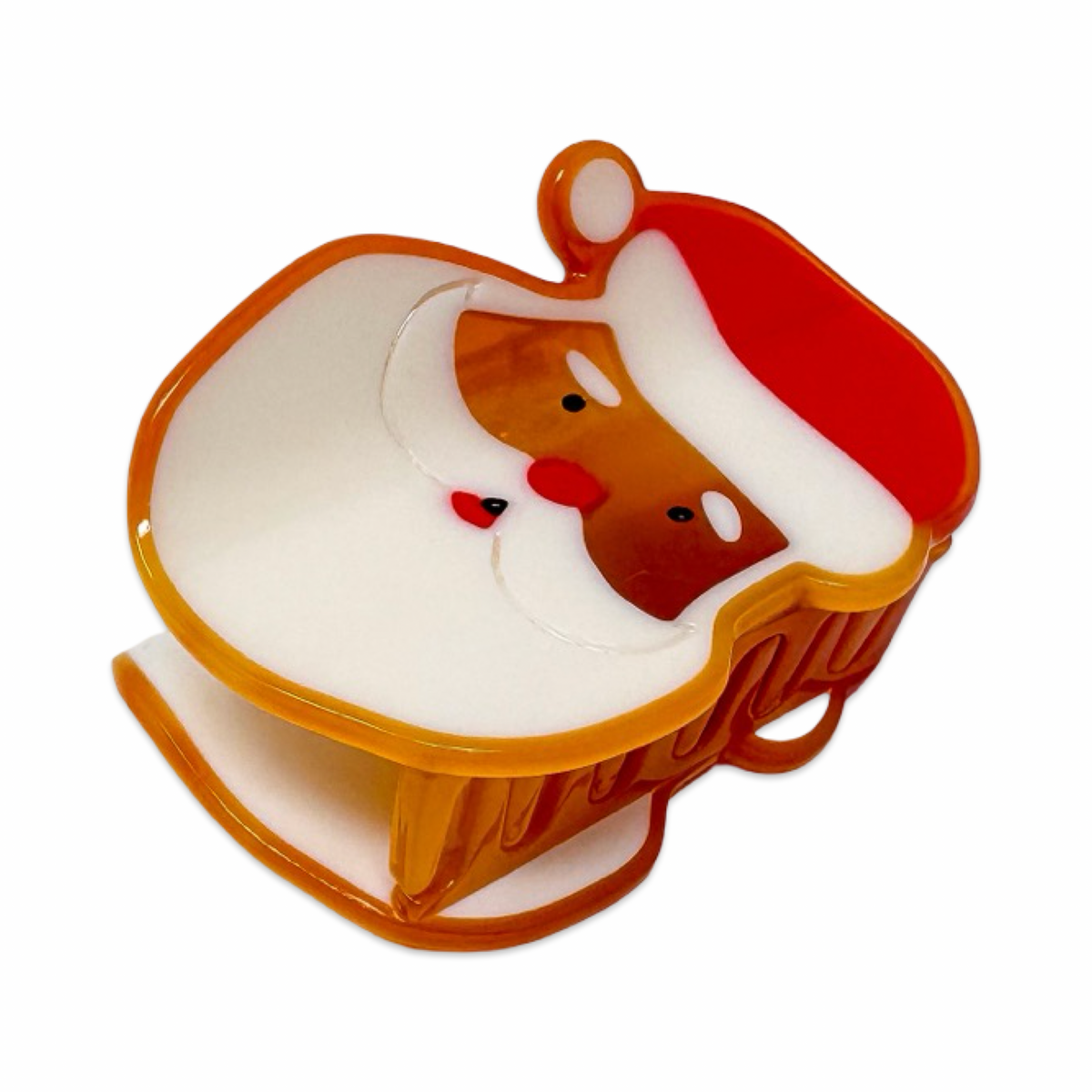 Midi Santa Holiday Cookie Hair Claw Clip