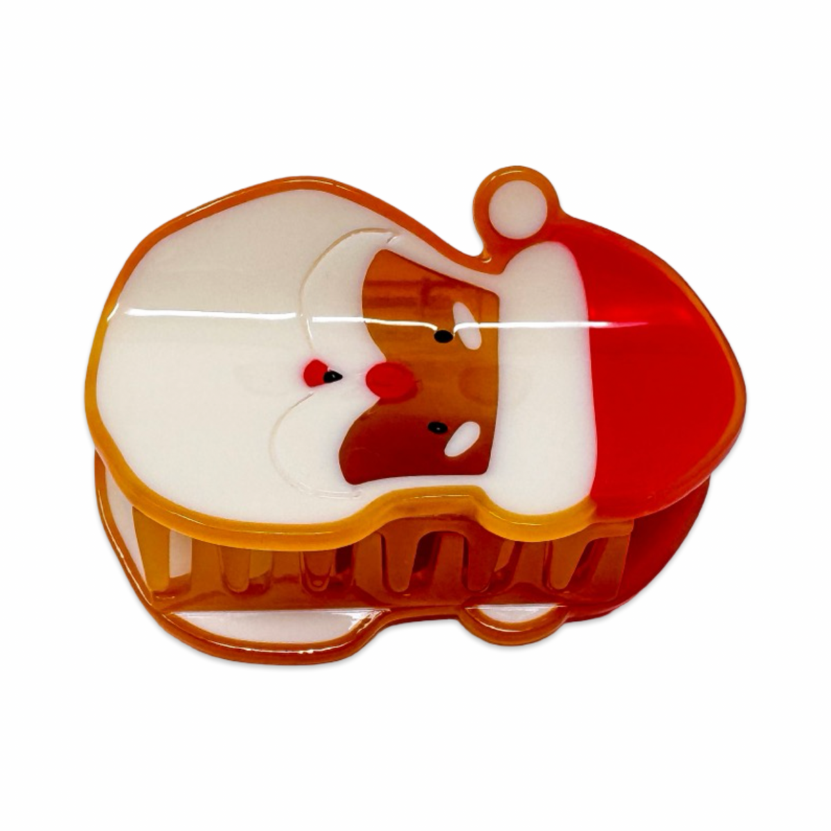 Midi Santa Holiday Cookie Hair Claw Clip