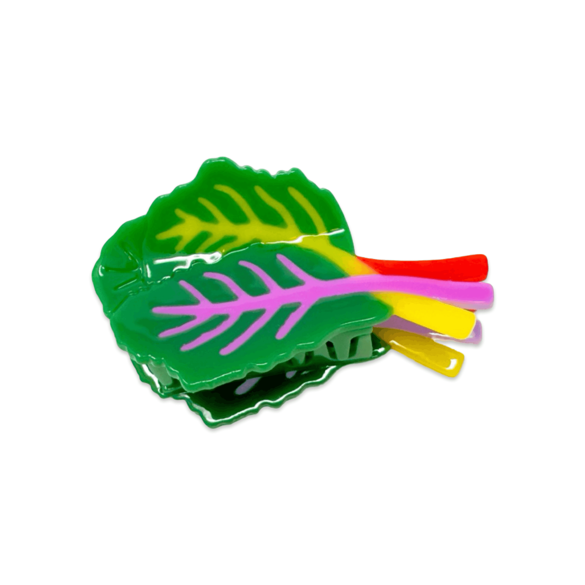 Midi Rainbow Chard Hair Claw Clip