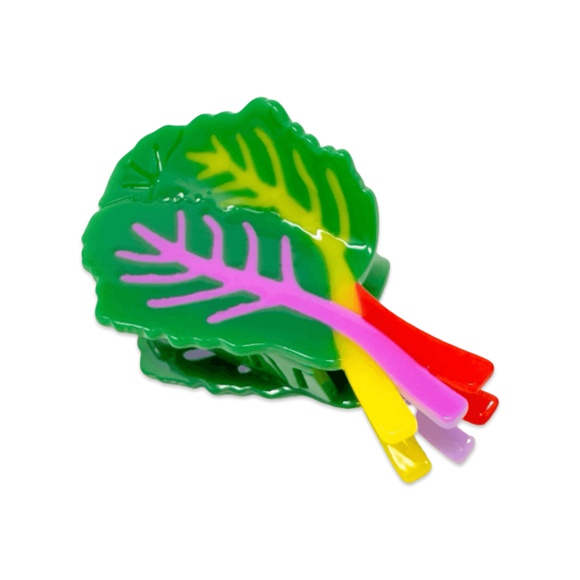 Midi Rainbow Chard Hair Claw Clip