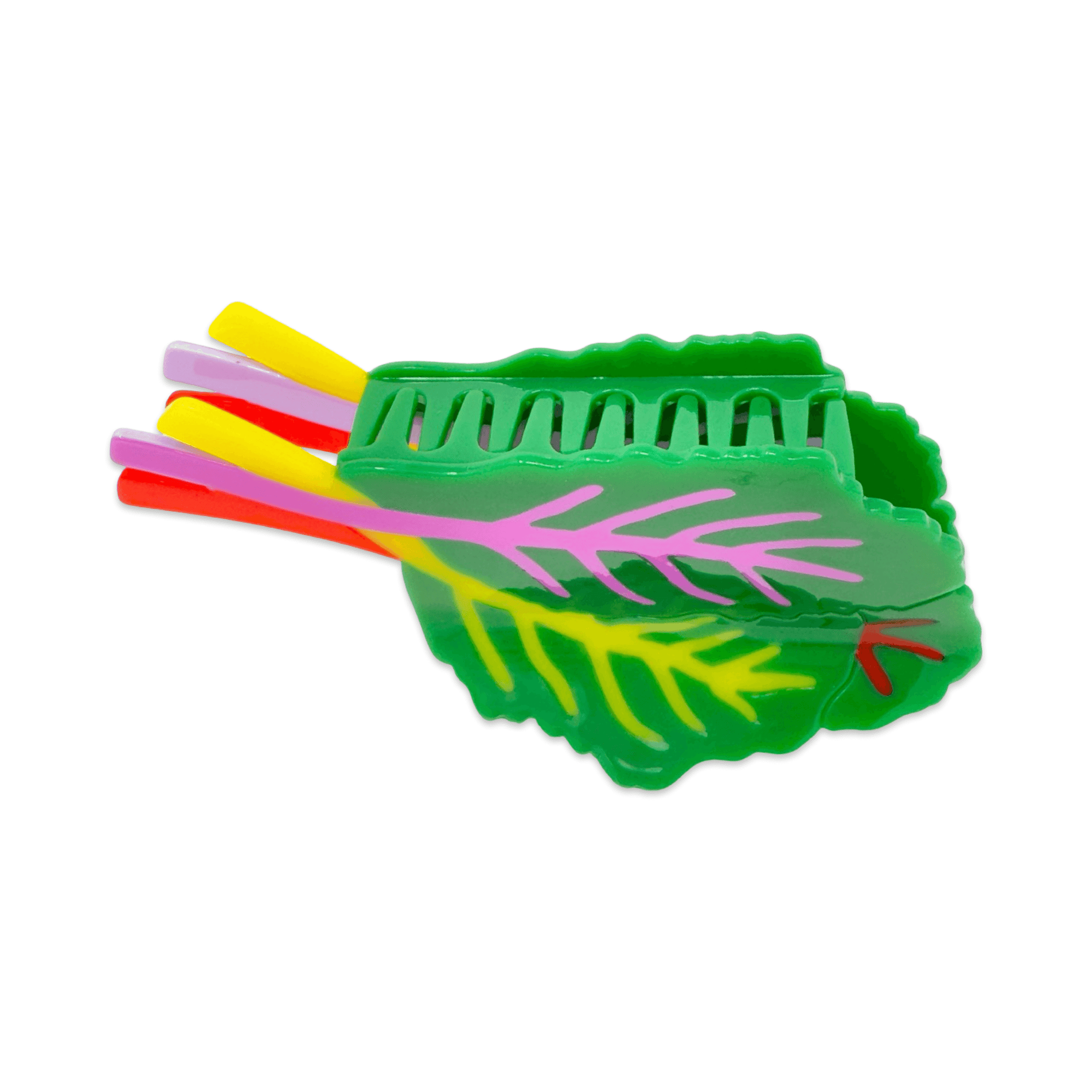XL Rainbow Chard Hair Claw Clip