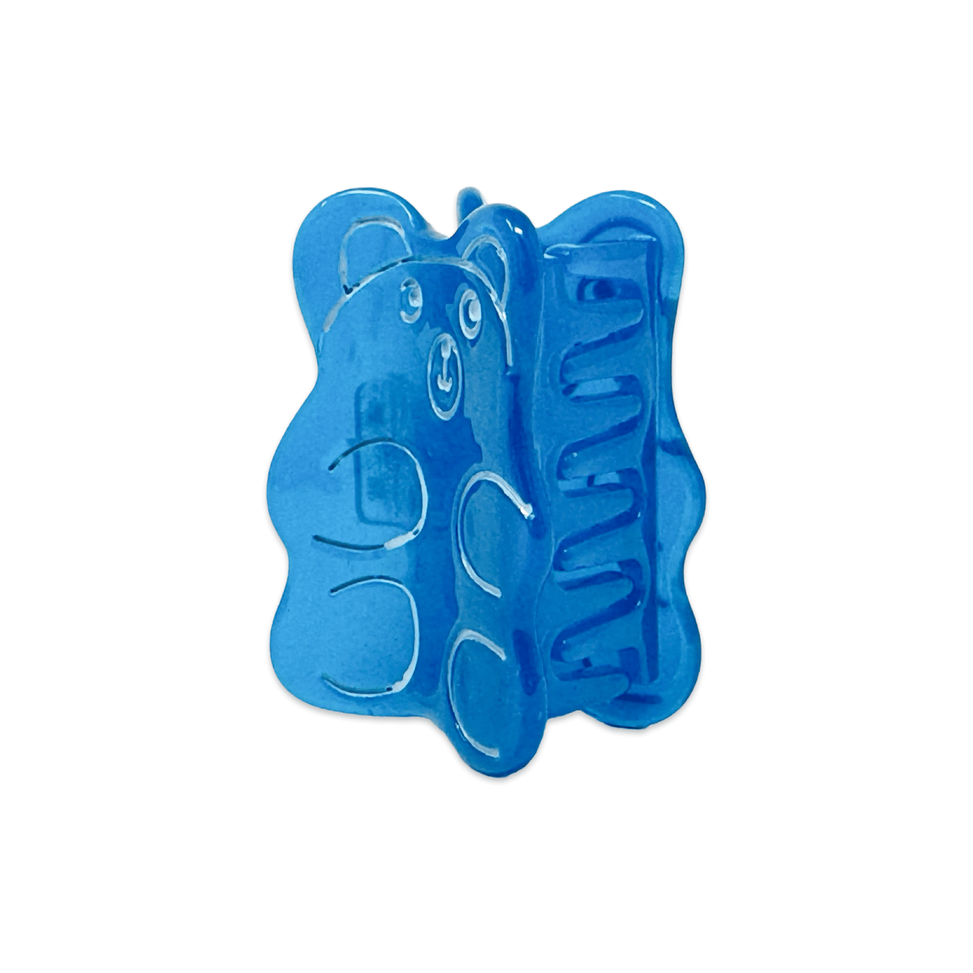 Mini Blue Gummy Bear Hair Claw Clip