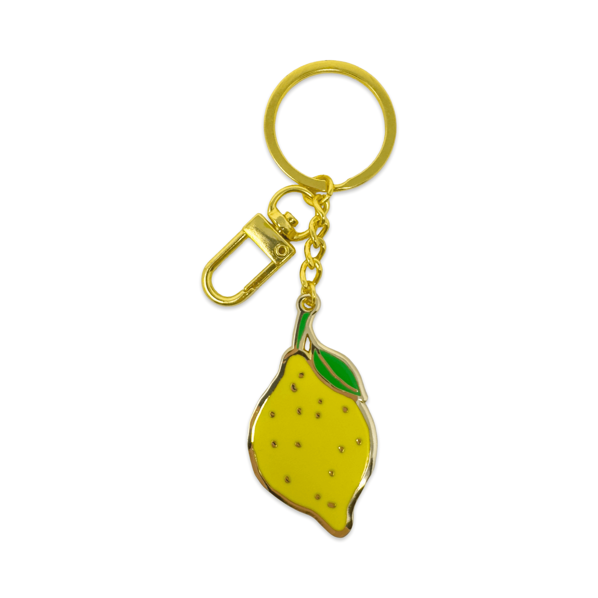 Lemon Enamel Bag Charm & Keychain