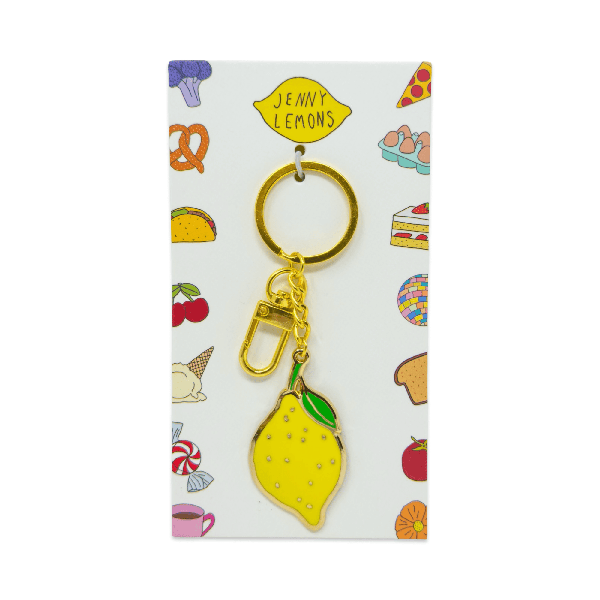 Lemon Enamel Bag Charm & Keychain