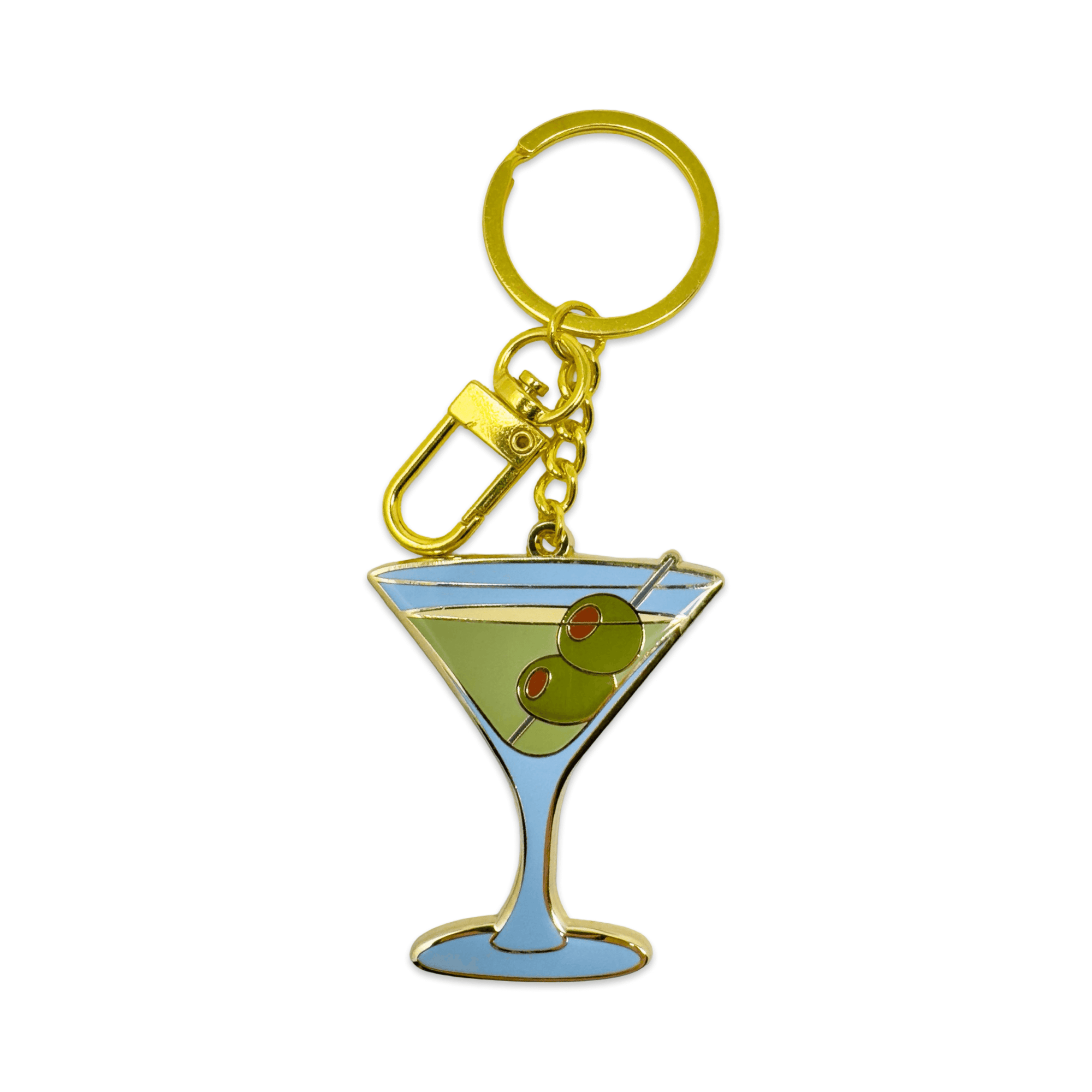 Martini Enamel Bag Charm & Keychain