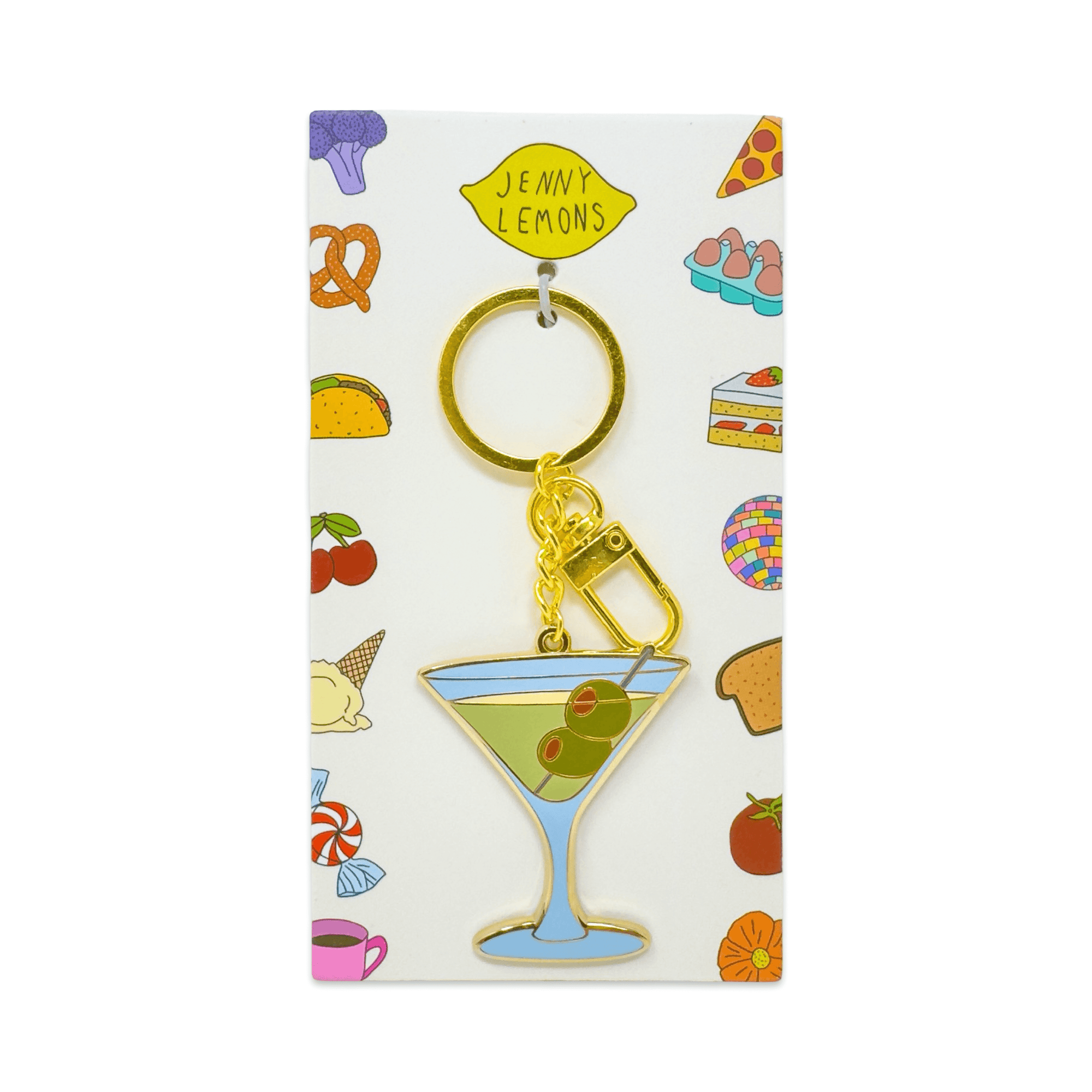 Martini Enamel Bag Charm & Keychain