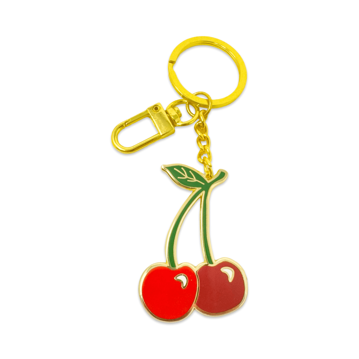 Cherries Enamel Bag Charm & Keychain