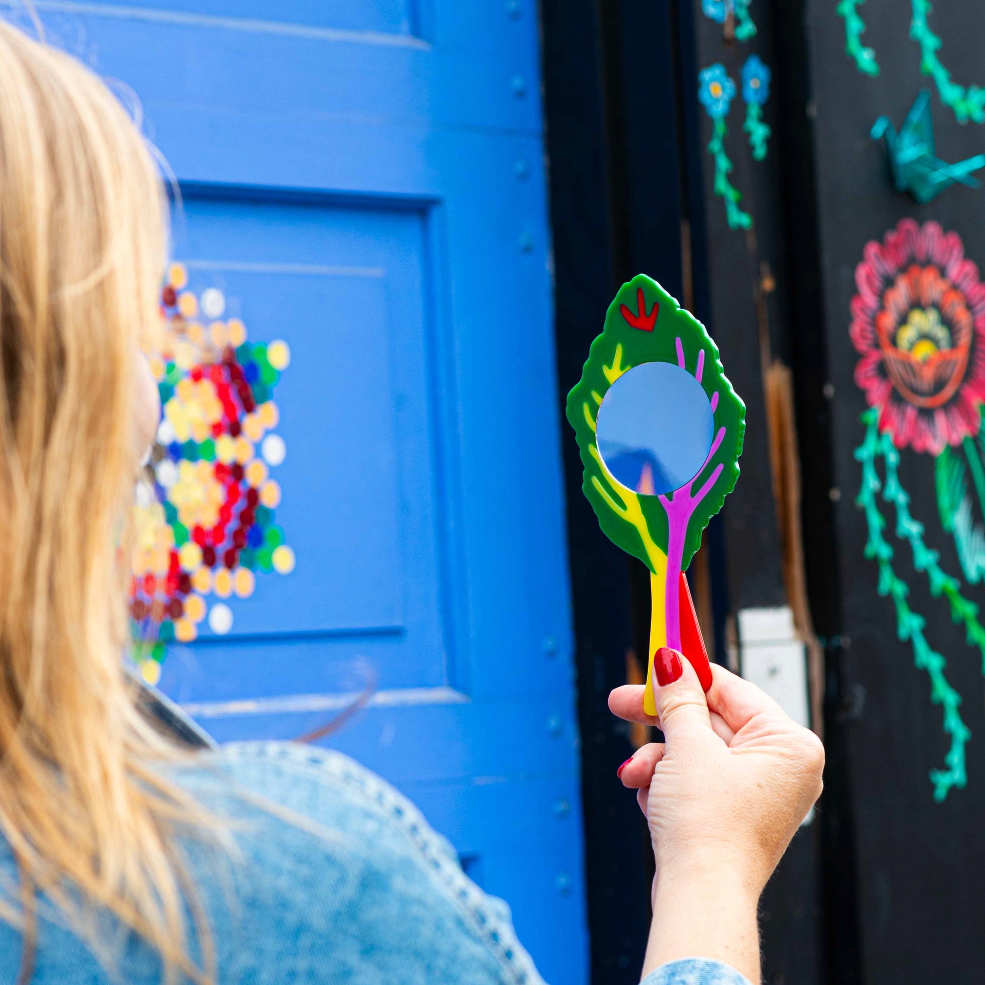 Rainbow Chard Hand Mirror