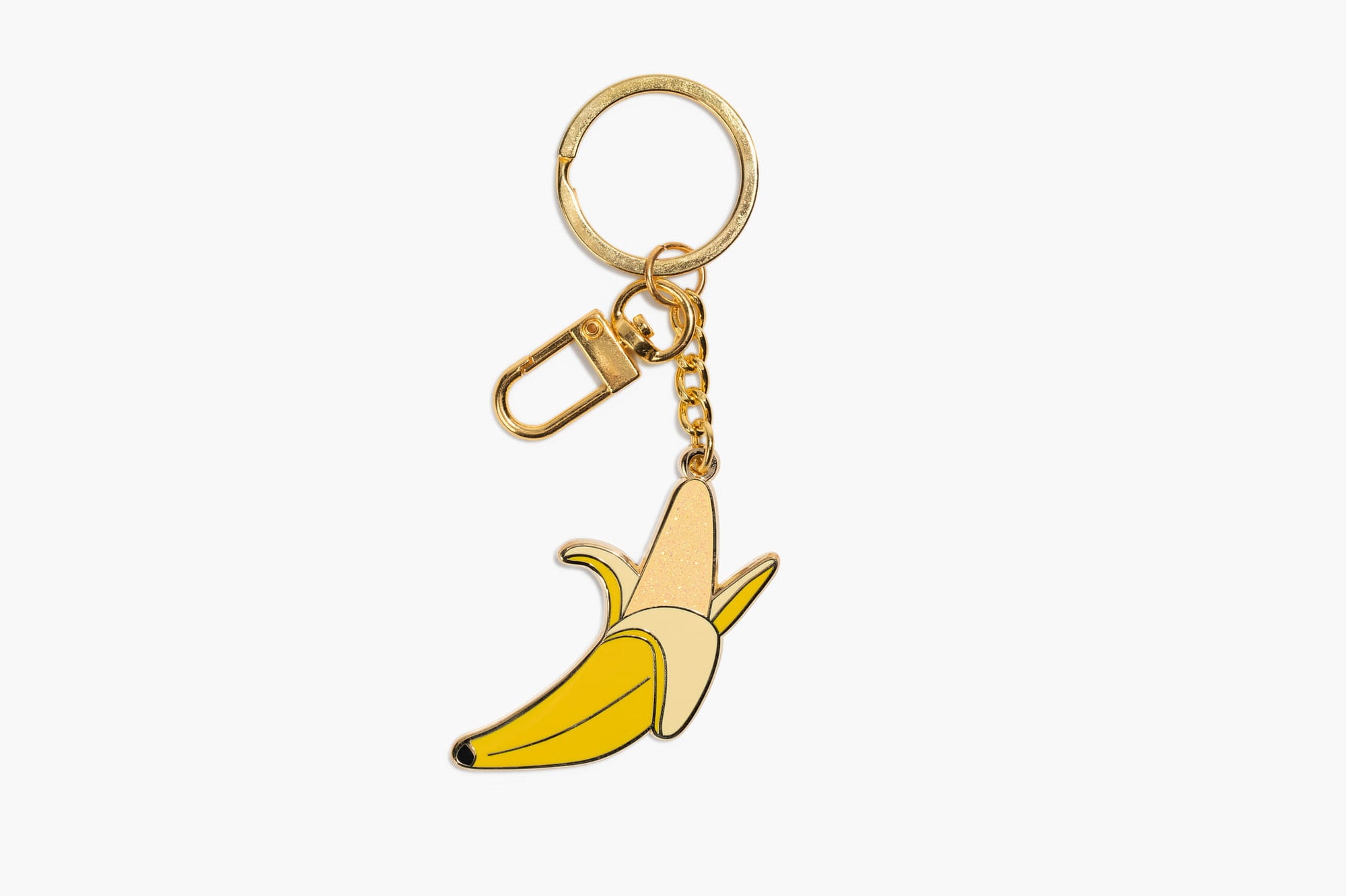 Banana Enamel Bag Charm & Keychain