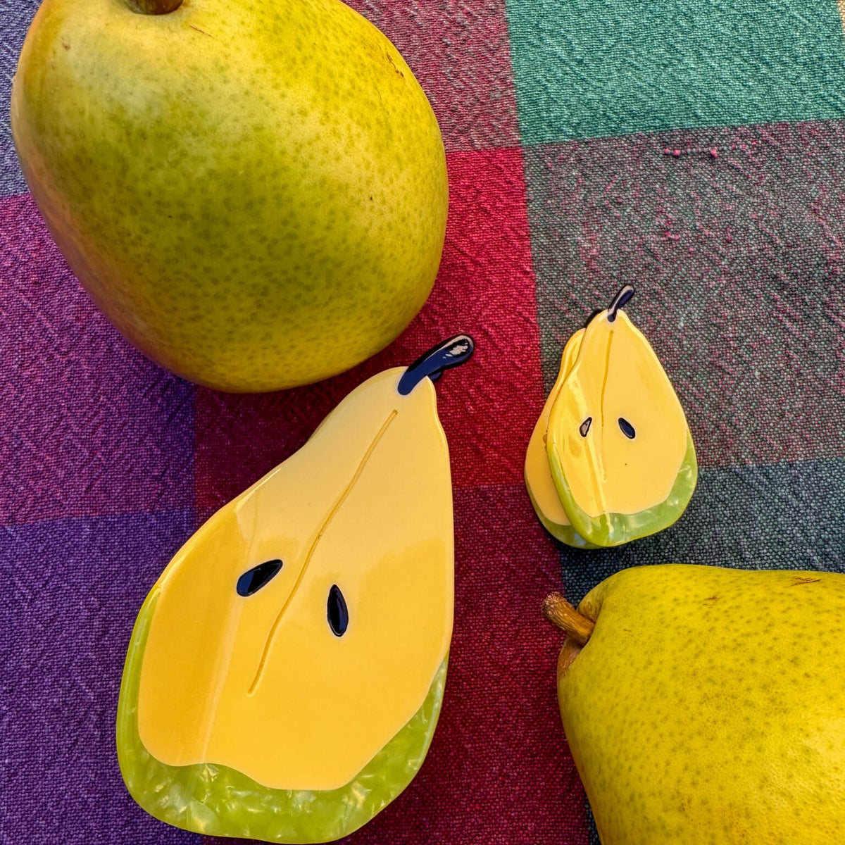 Mini Pear Hair Claw Clip