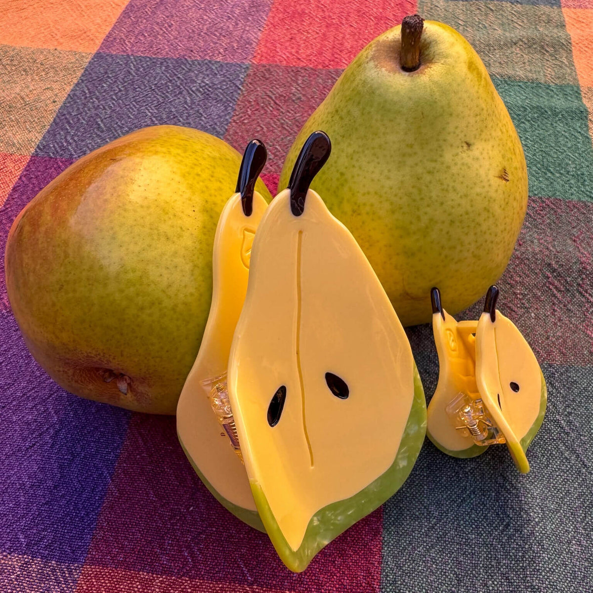 Mini Pear Hair Claw Clip