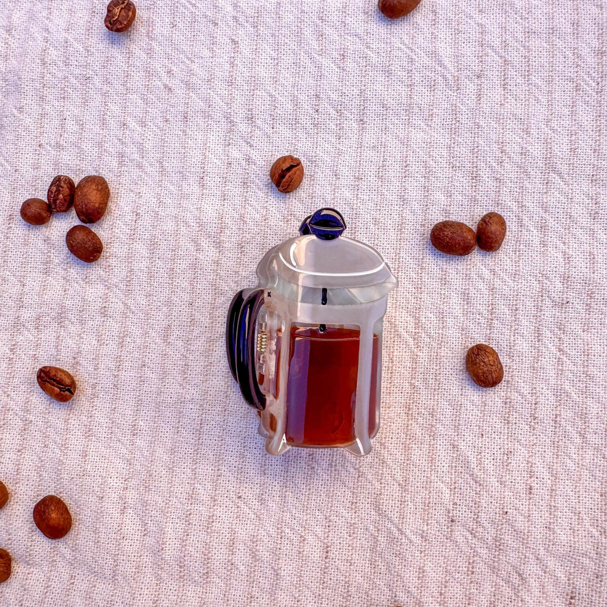 Mini French Press Hair Claw Clip