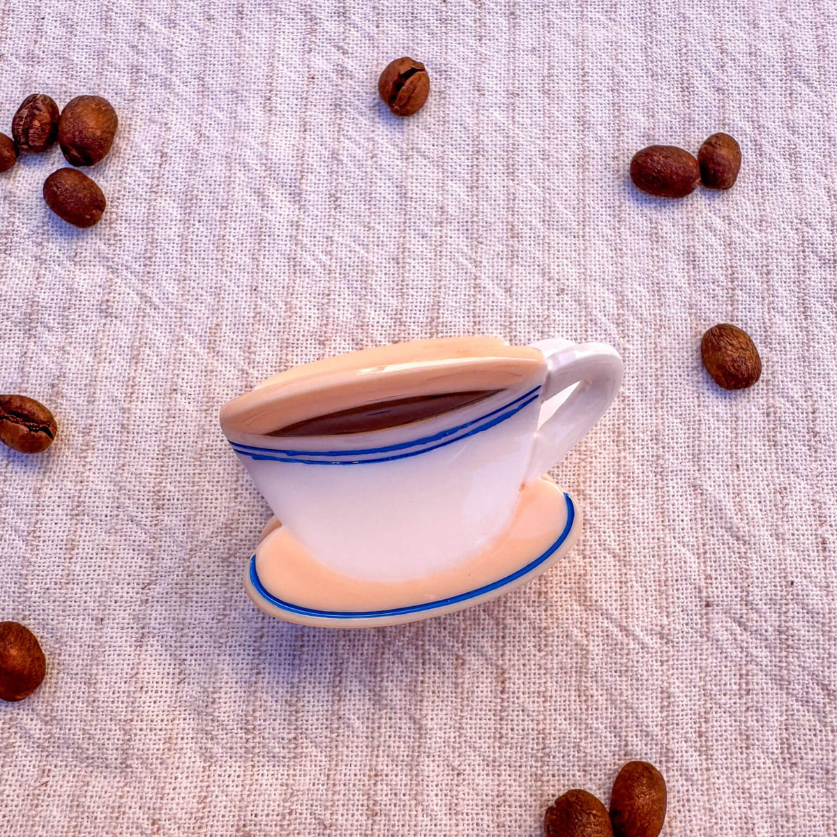 Mini Diner Coffee Hair Claw Clip