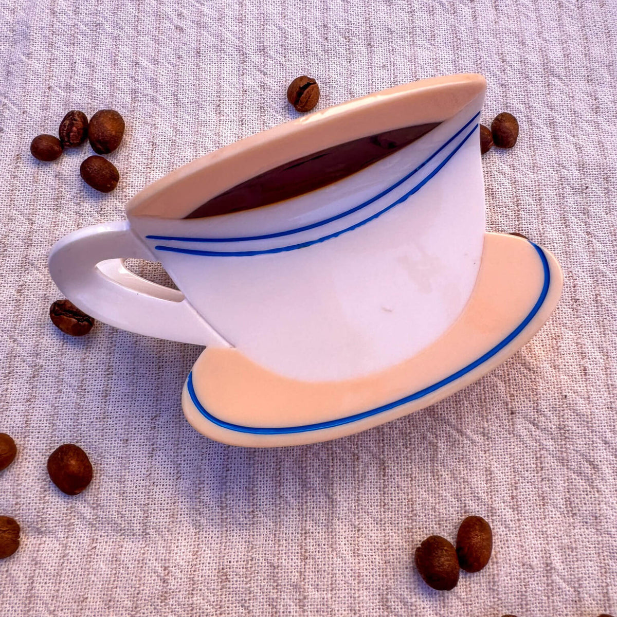Large Diner Coffee Hair Claw Clip