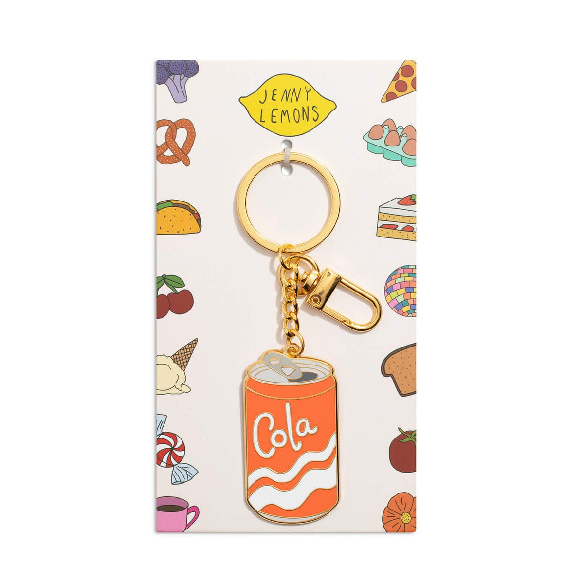 Cola Enamel Bag Charm & Keychain