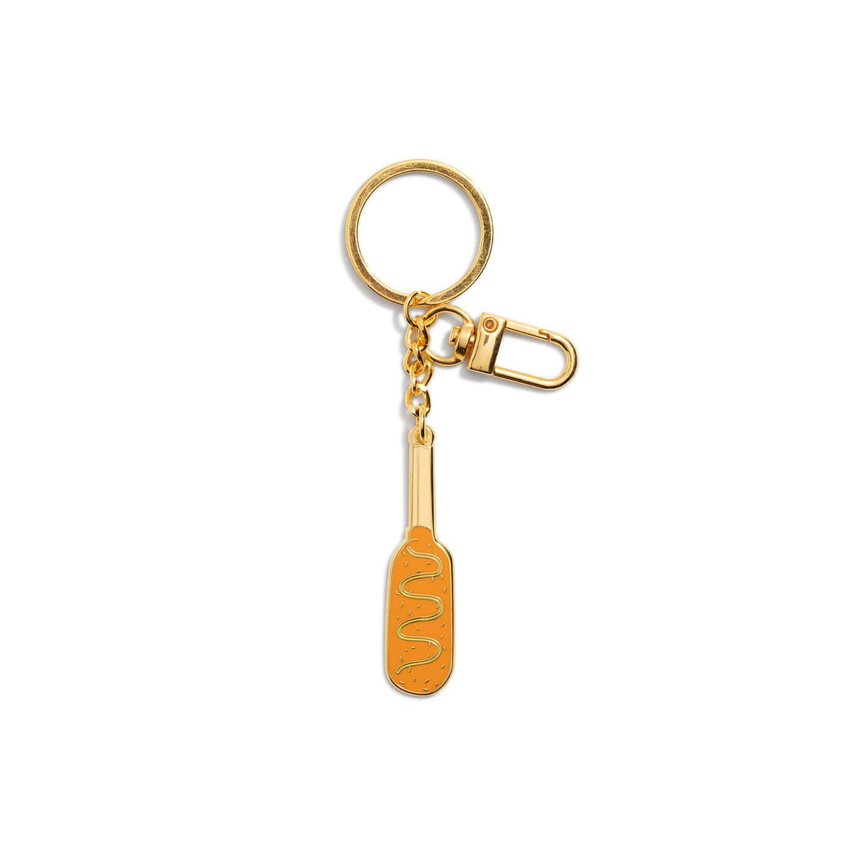 Corn Dog Enamel Bag Charm & Keychain