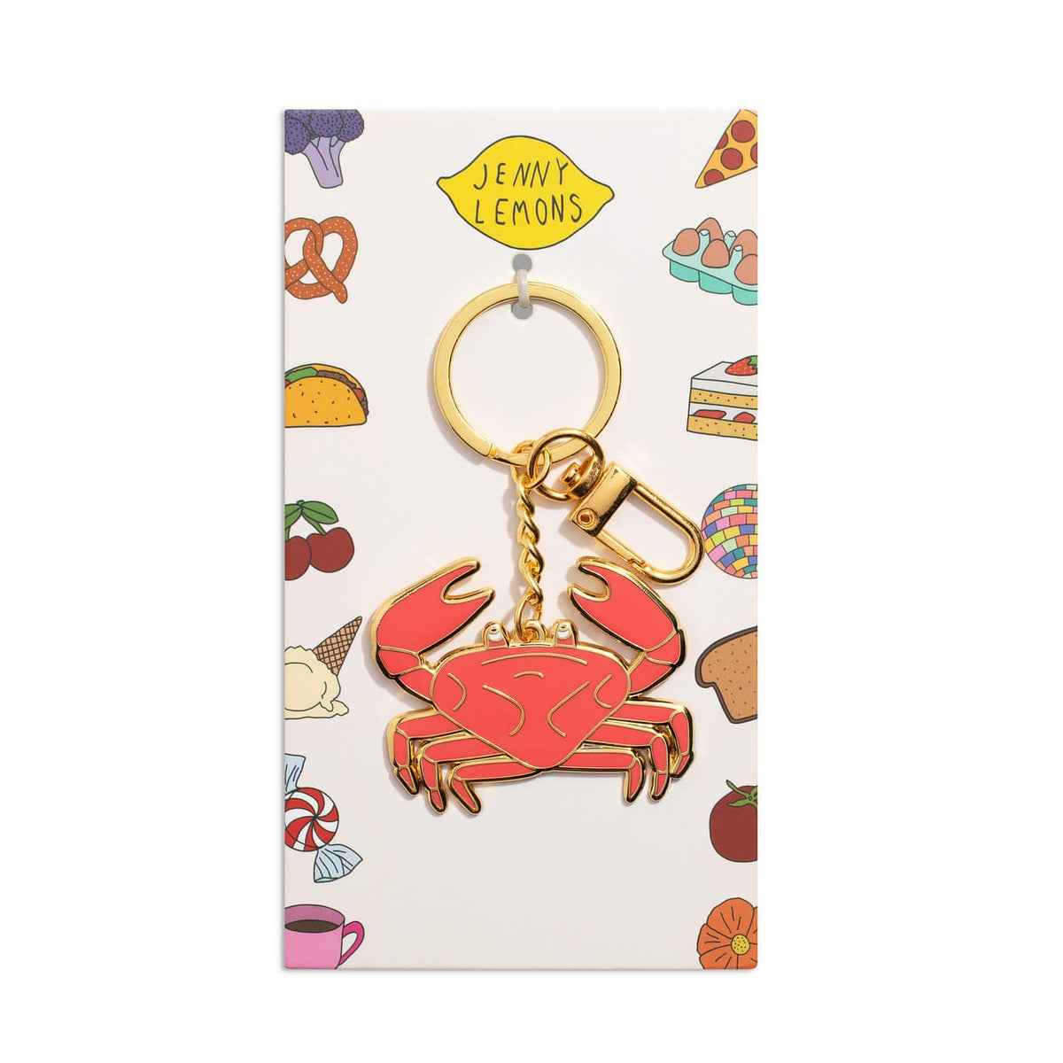 Crab Enamel Bag Charm & Keychain