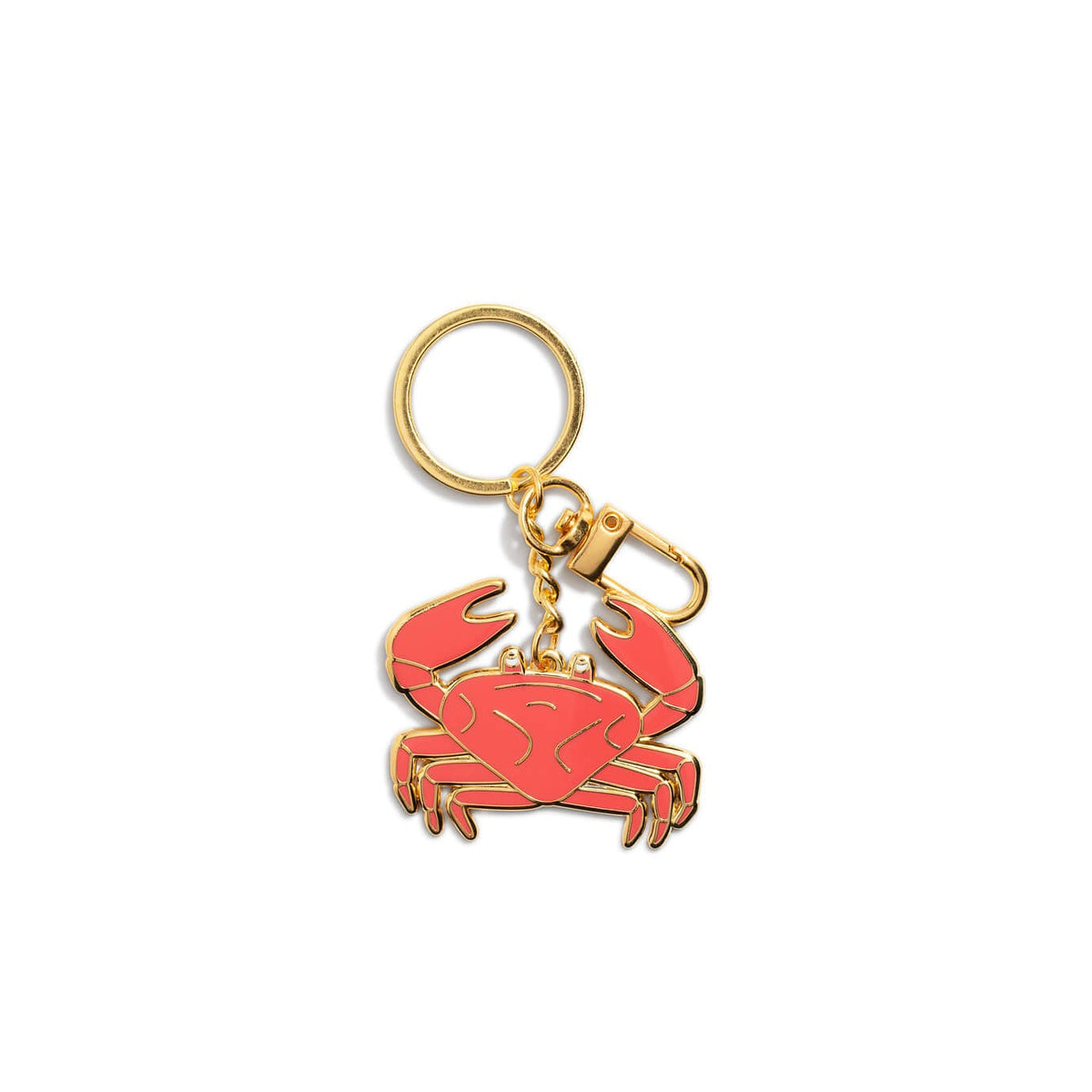 Crab Enamel Bag Charm & Keychain