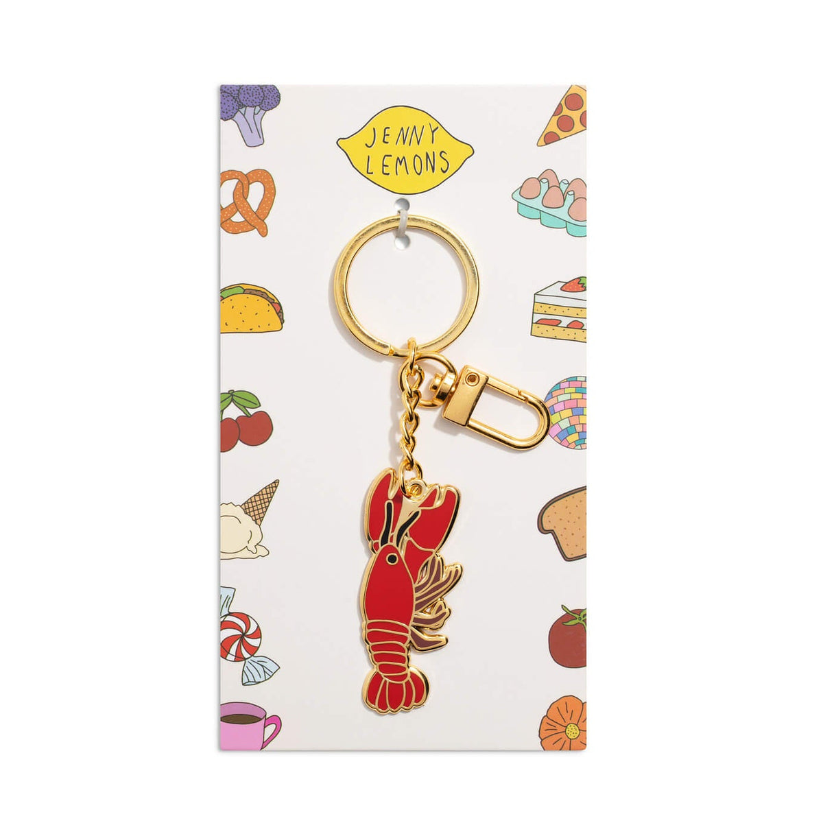 Lobster Enamel Bag Charm & Keychain