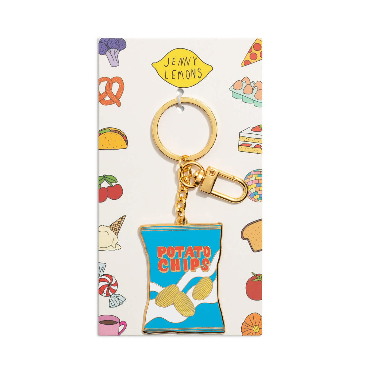Potato Chips Bag Enamel Bag Charm & Keychain