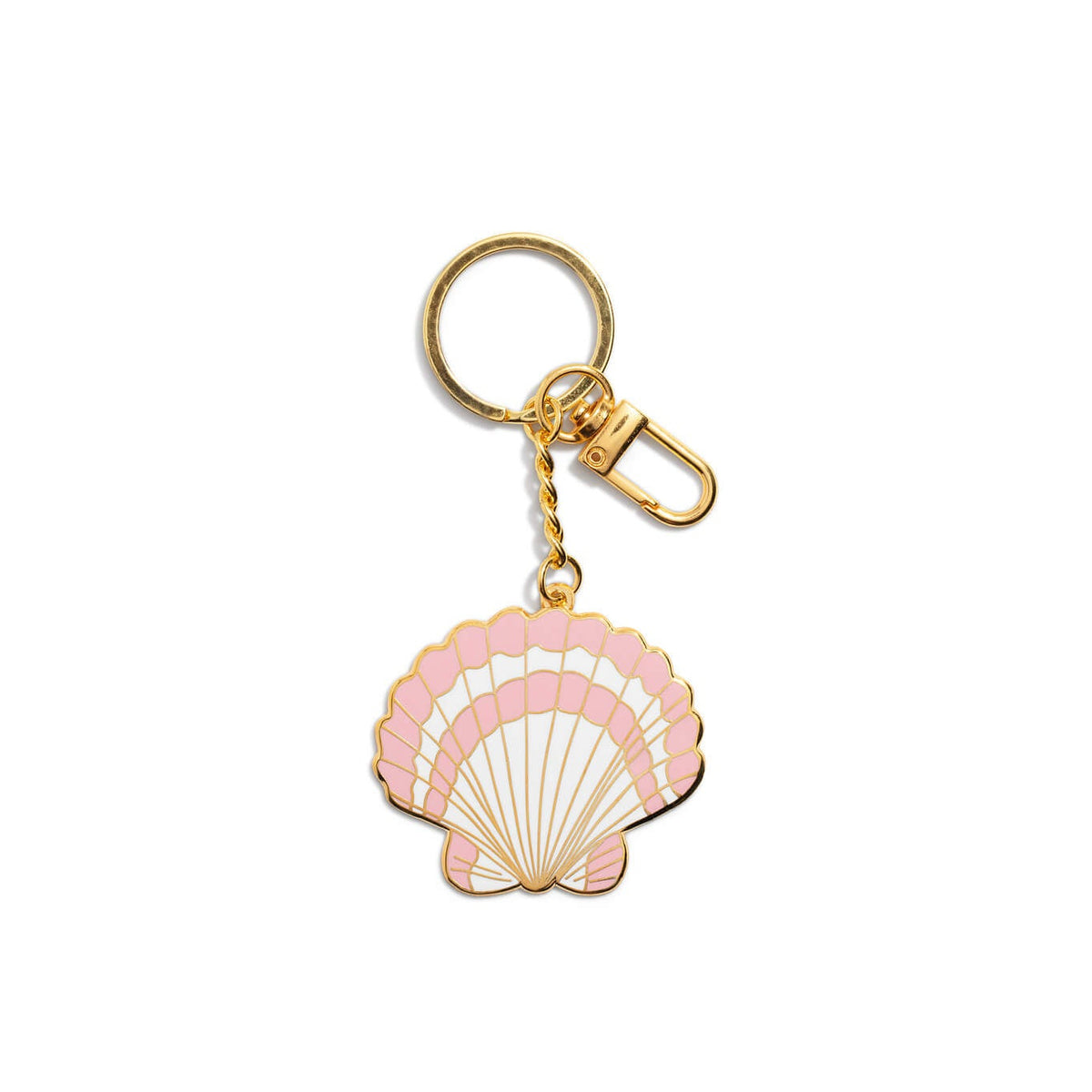 Scallop Enamel Bag Charm & Keychain