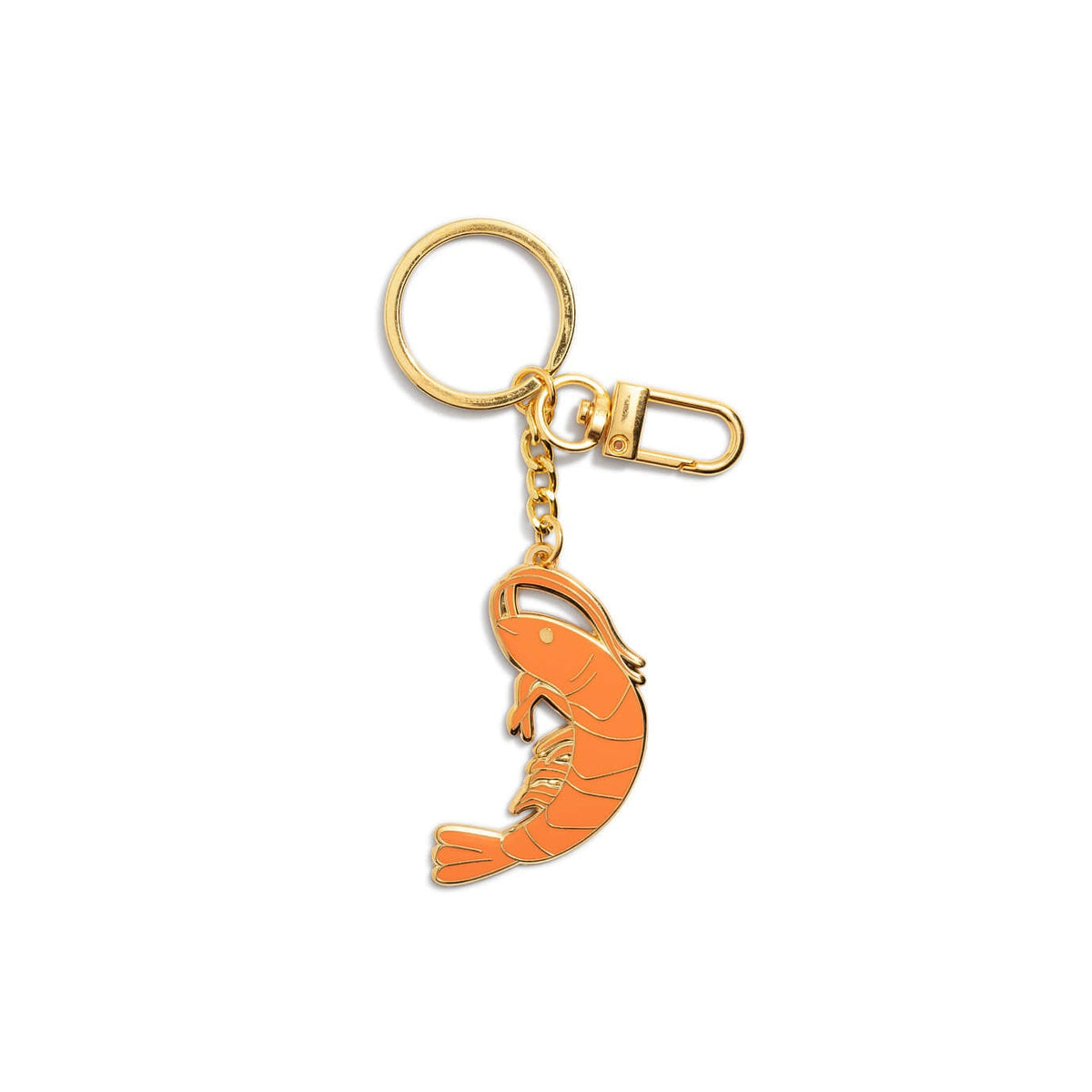 Shrimp Enamel Bag Charm & Keychain