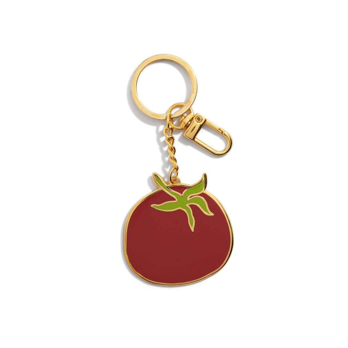 Tomato Enamel Bag Charm & Keychain
