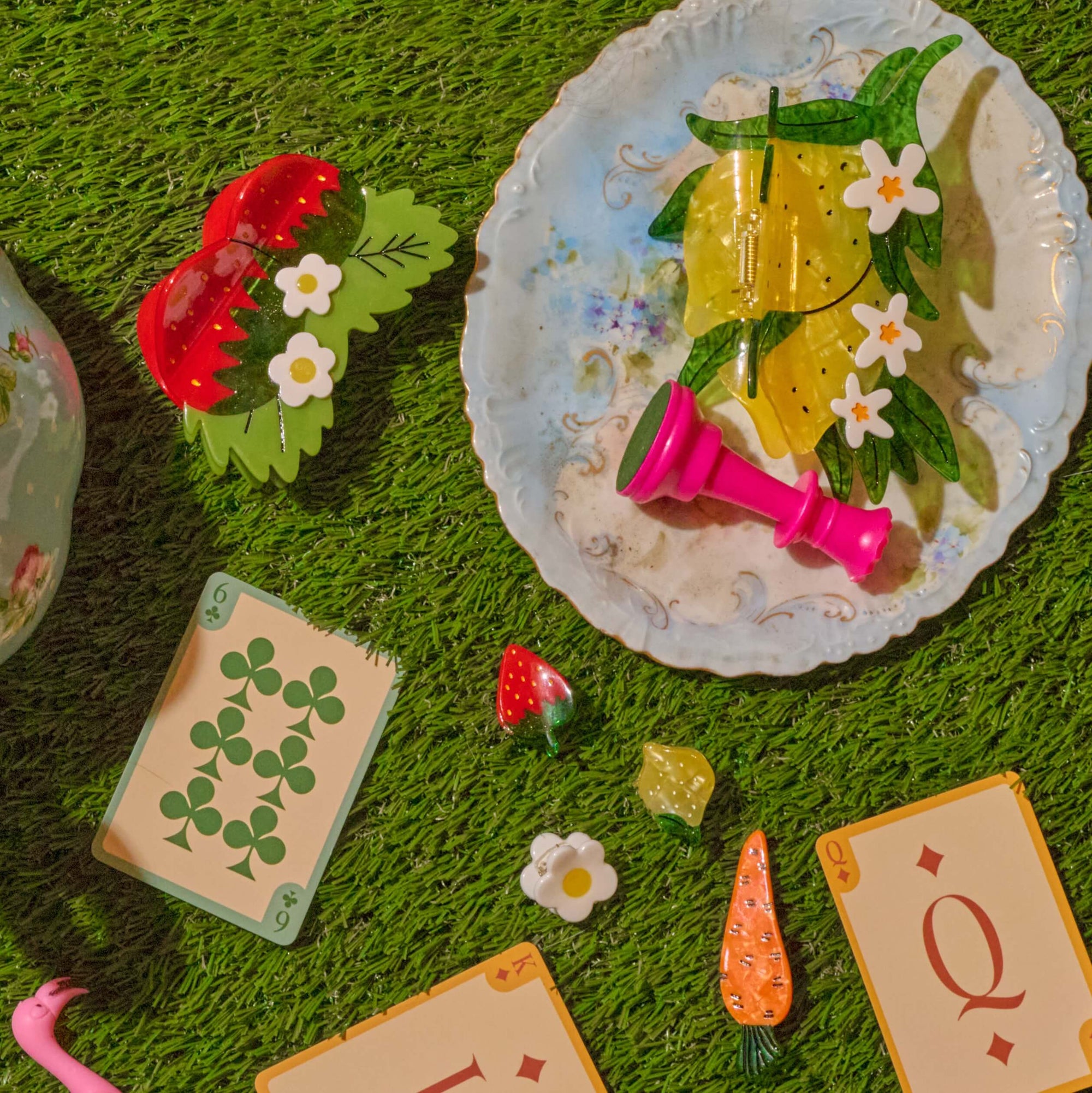 Carrot Alligator Hair Clip Set