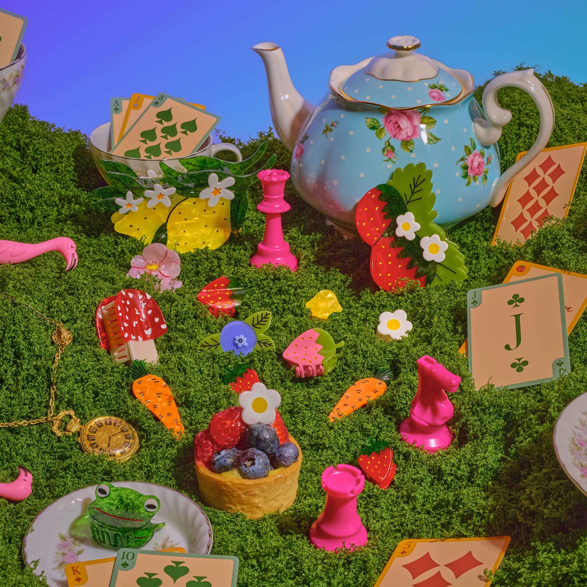 Carrot Alligator Hair Clip Set