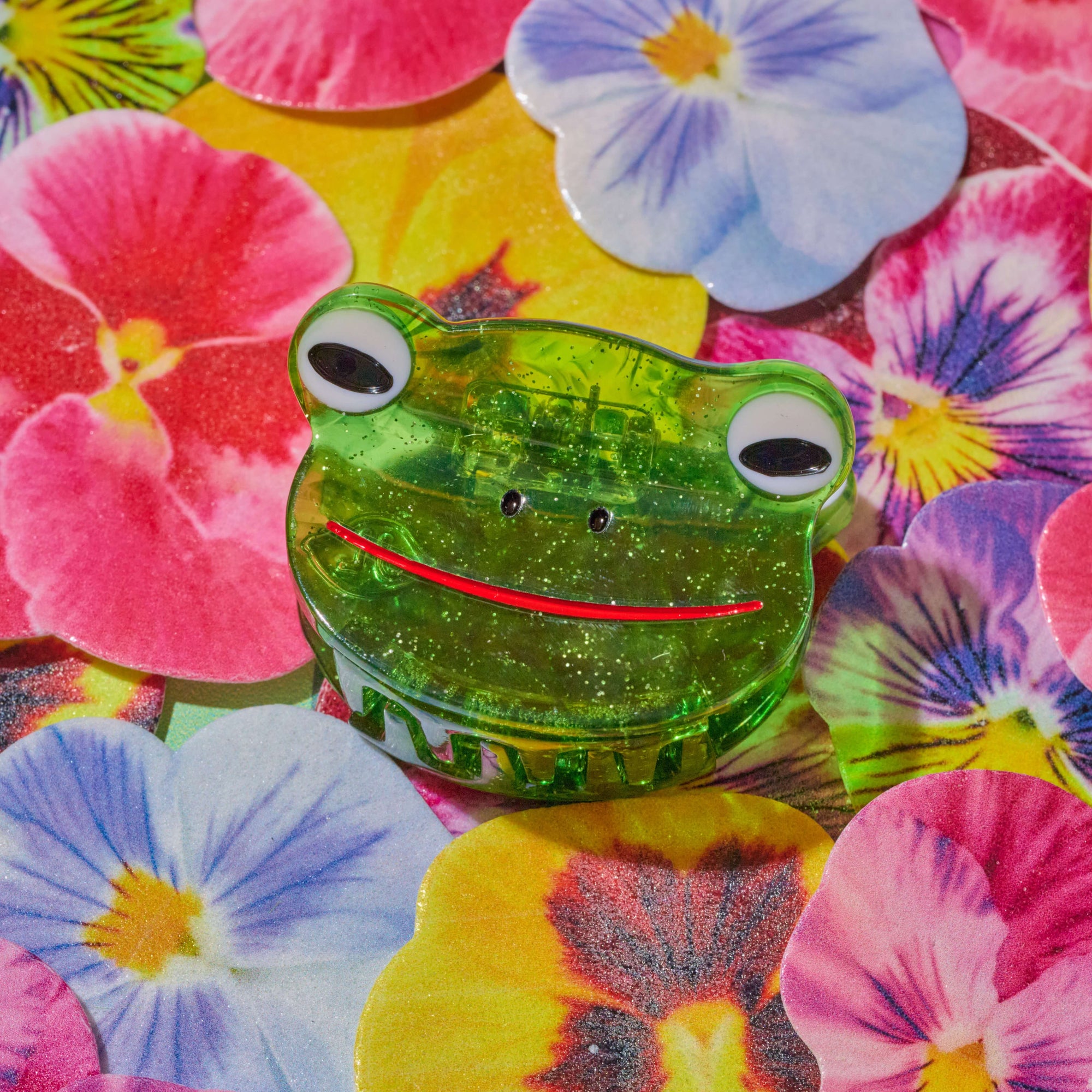 Mini Green Froggy Hair Claw Clip