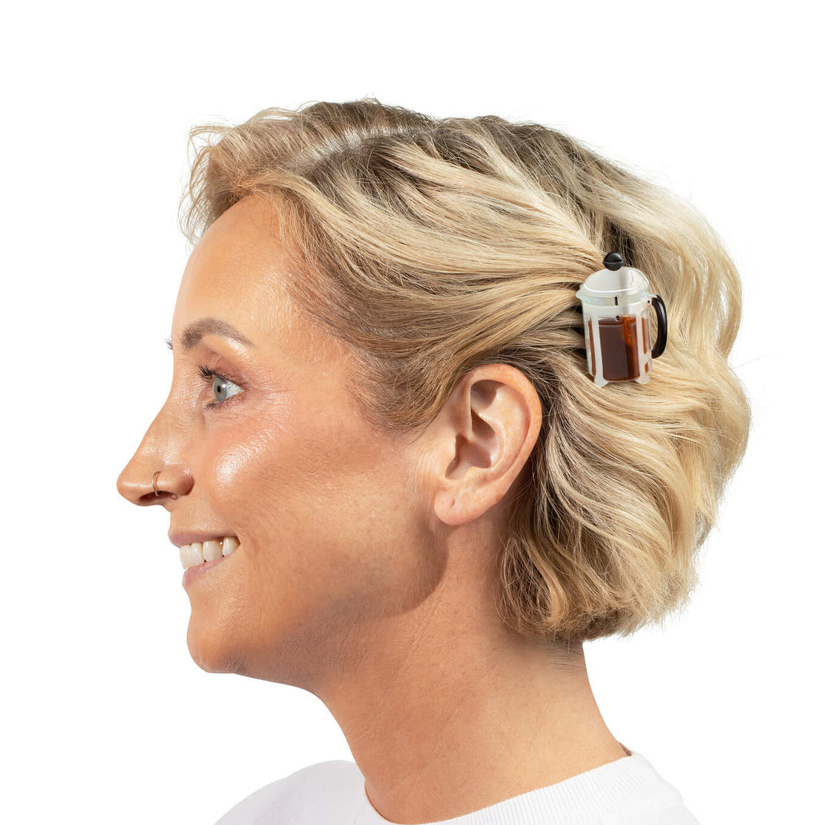 Mini French Press Hair Claw Clip