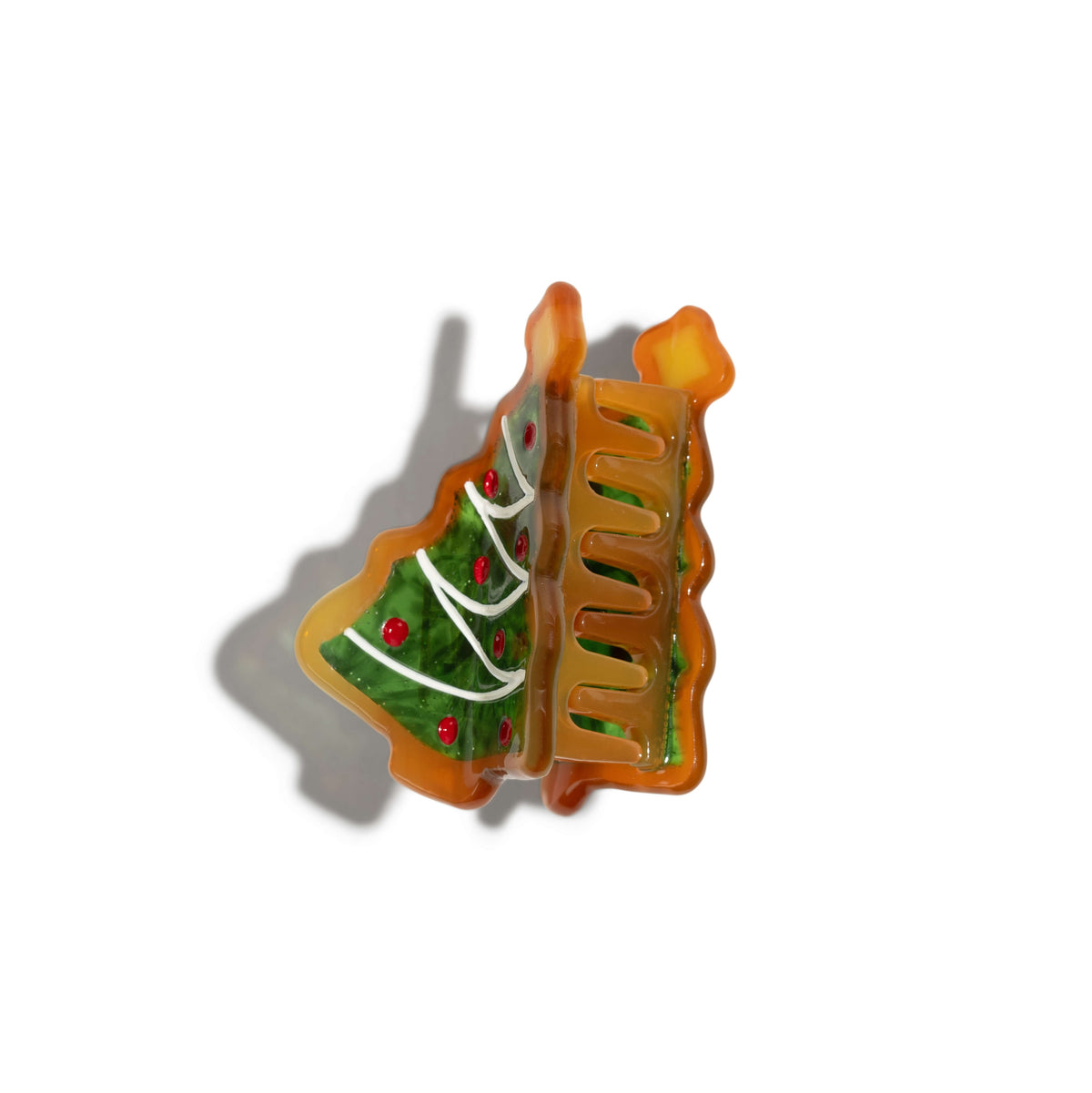 Mini Christmas Tree Holiday Cookie Hair Claw Clip