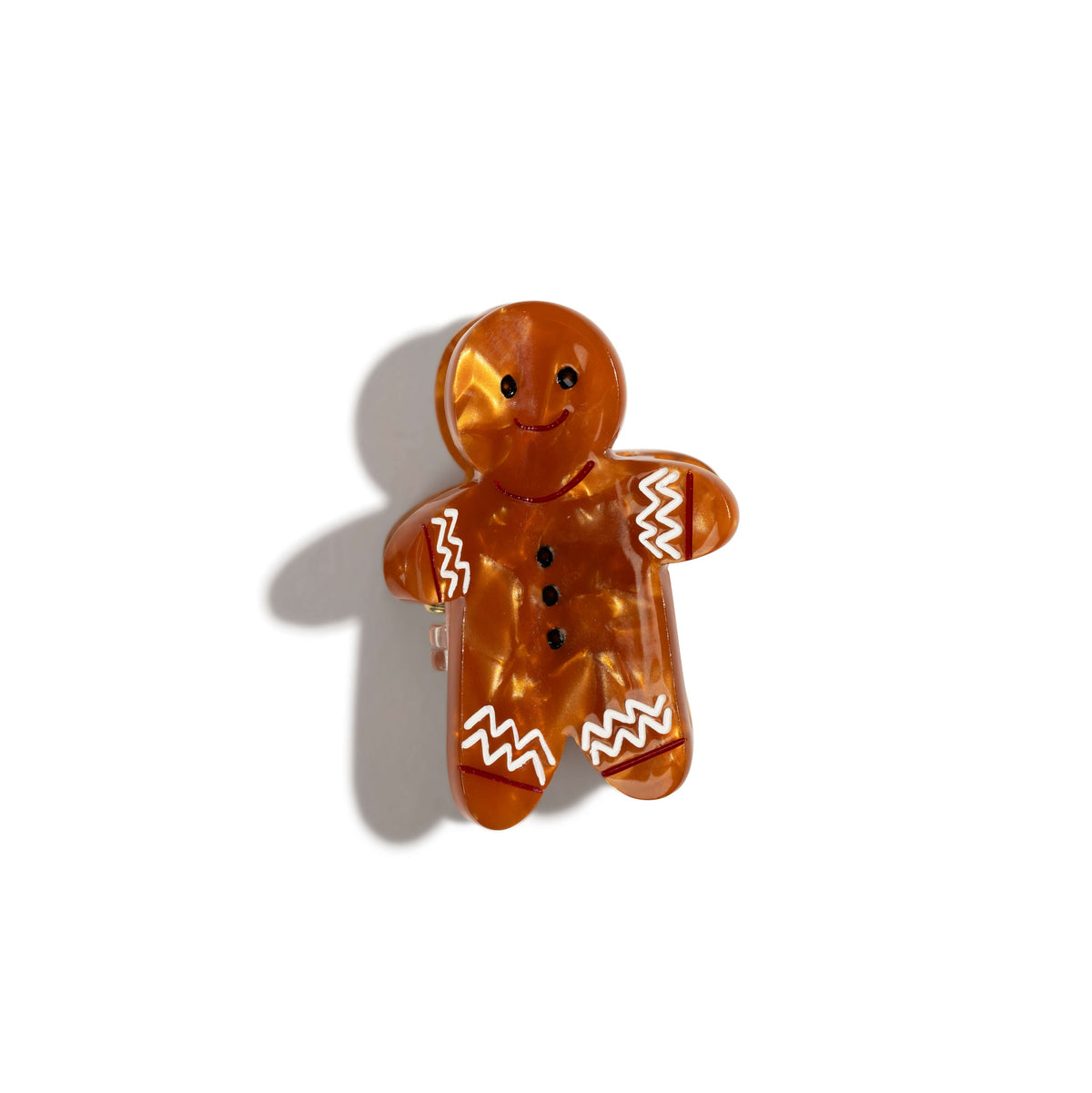 Mini Gingerbread Holiday Cookie Hair Claw Clip