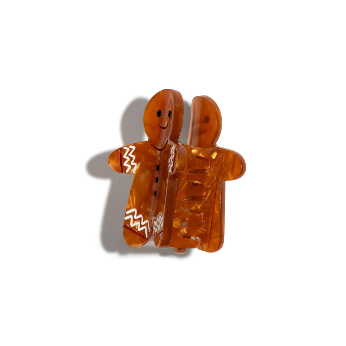Mini Gingerbread Holiday Cookie Hair Claw Clip