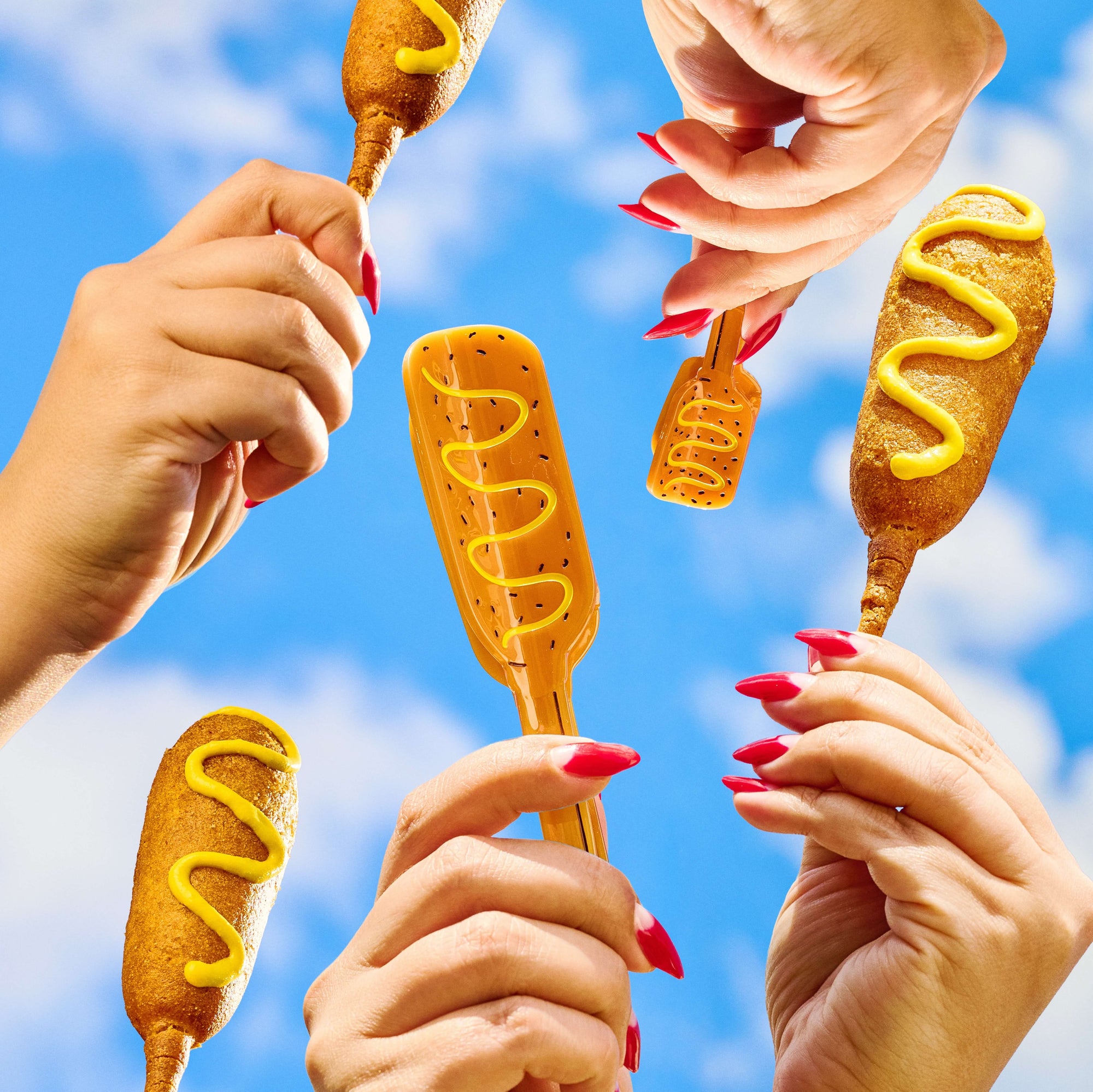 Mini Corn Dog Hair Claw Clip
