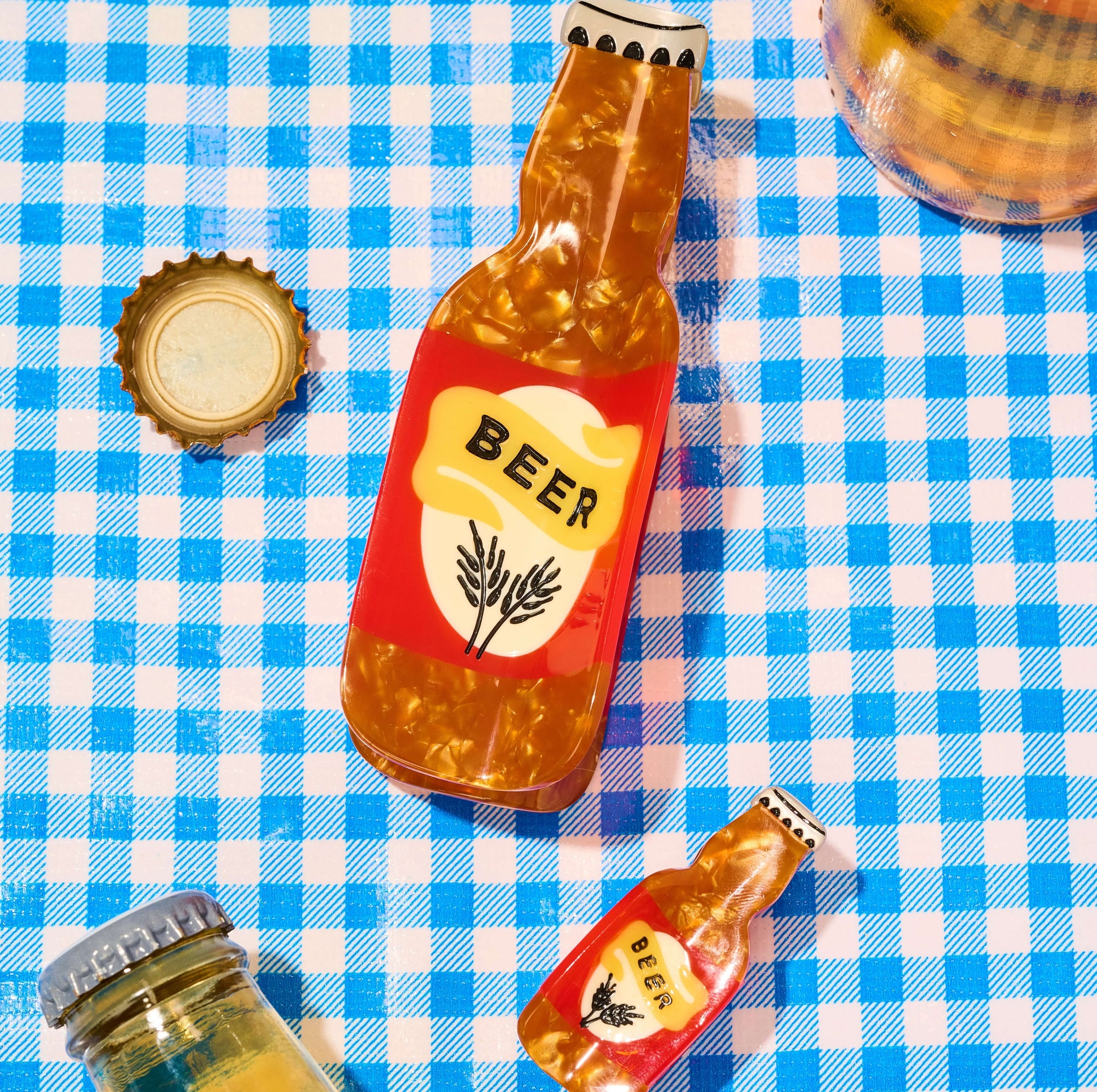 Mini Beer Hair Claw Clip