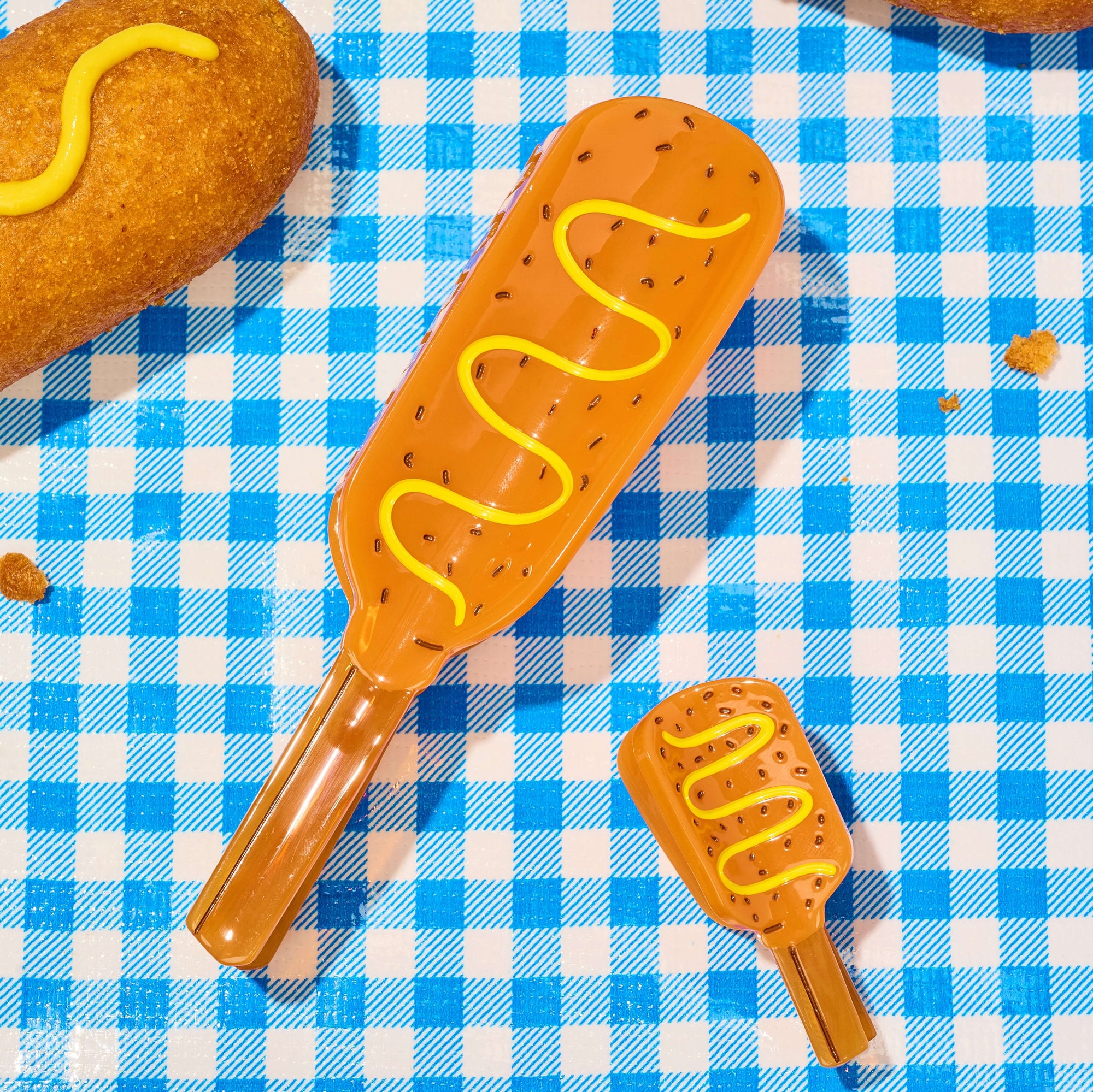 Mini Corn Dog Hair Claw Clip