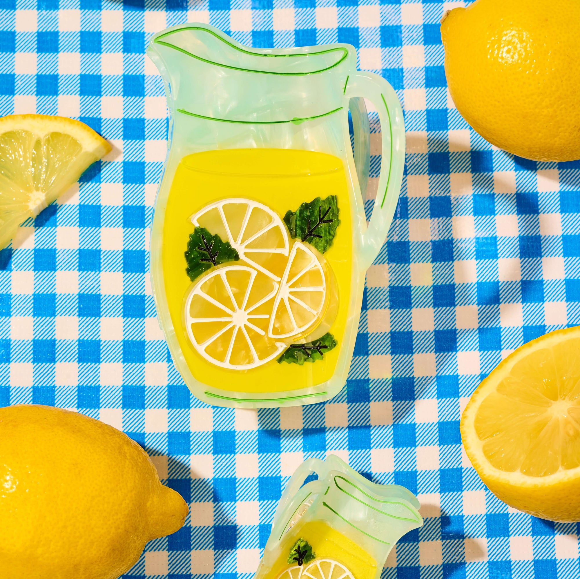 Large Lemonade Pitcher Hair Claw Clip
