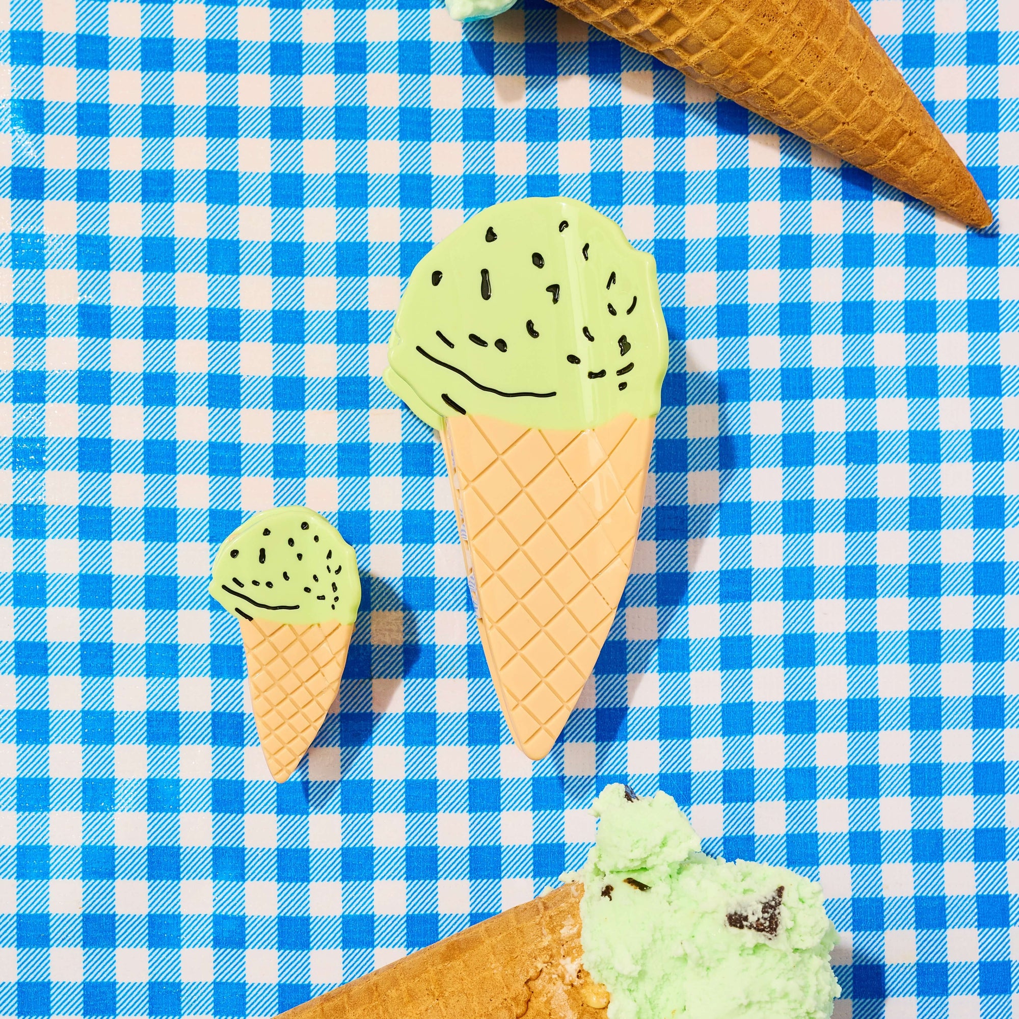 Mini Mint Chocolate Chip Ice Cream Hair Claw Clip