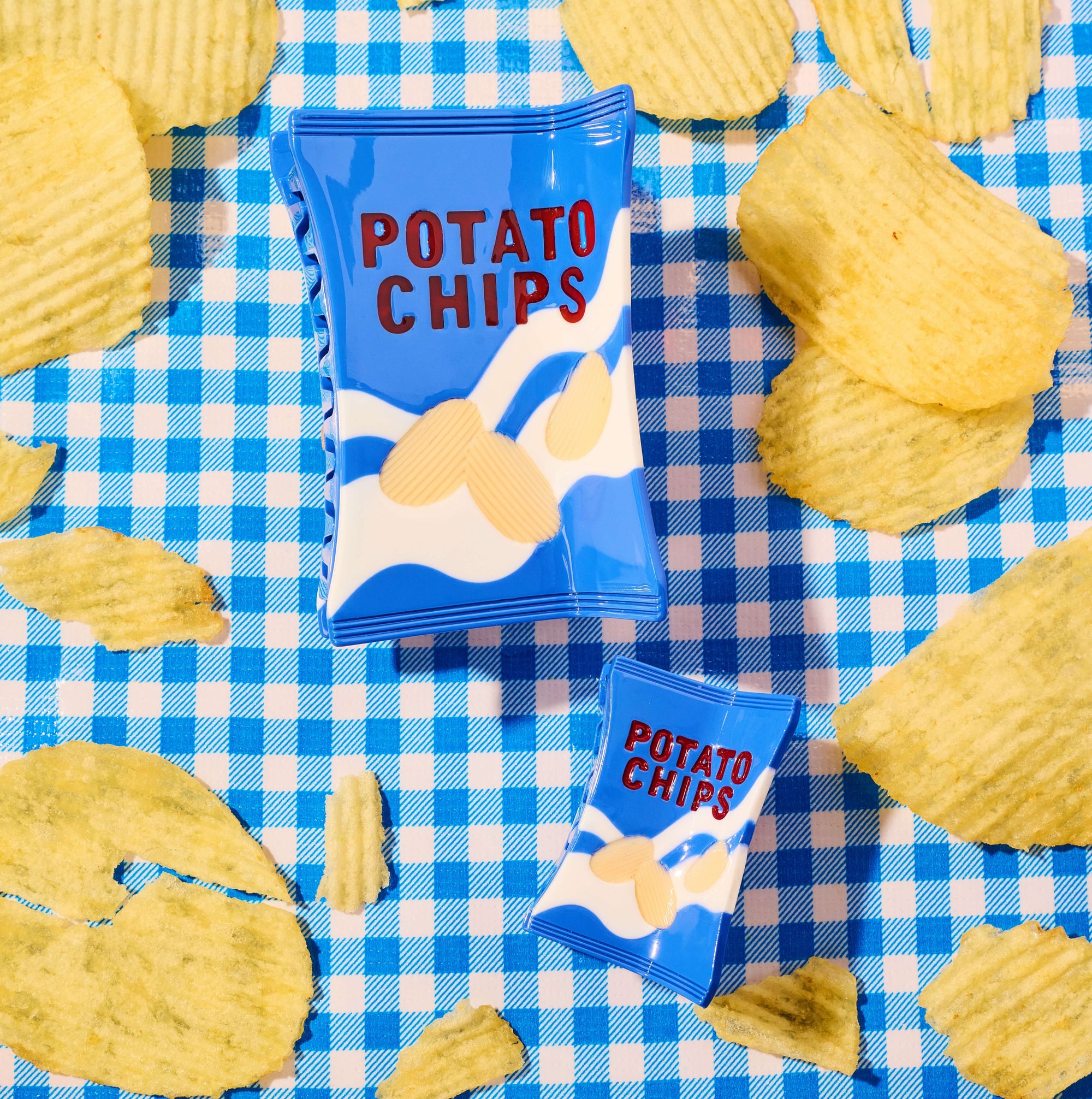 Mini Potato Chip Bag Hair Claw Clip