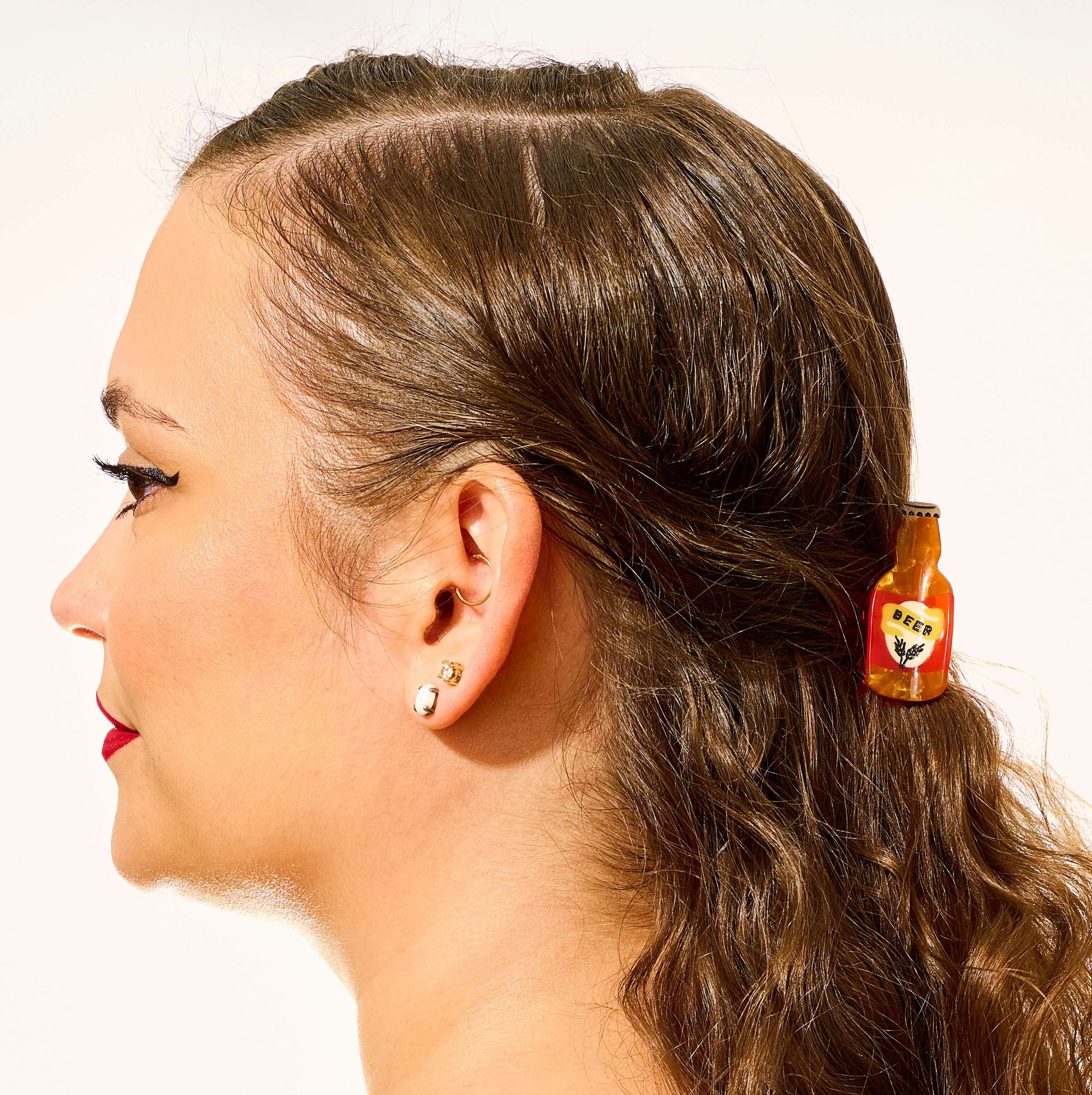 Mini Beer Hair Claw Clip