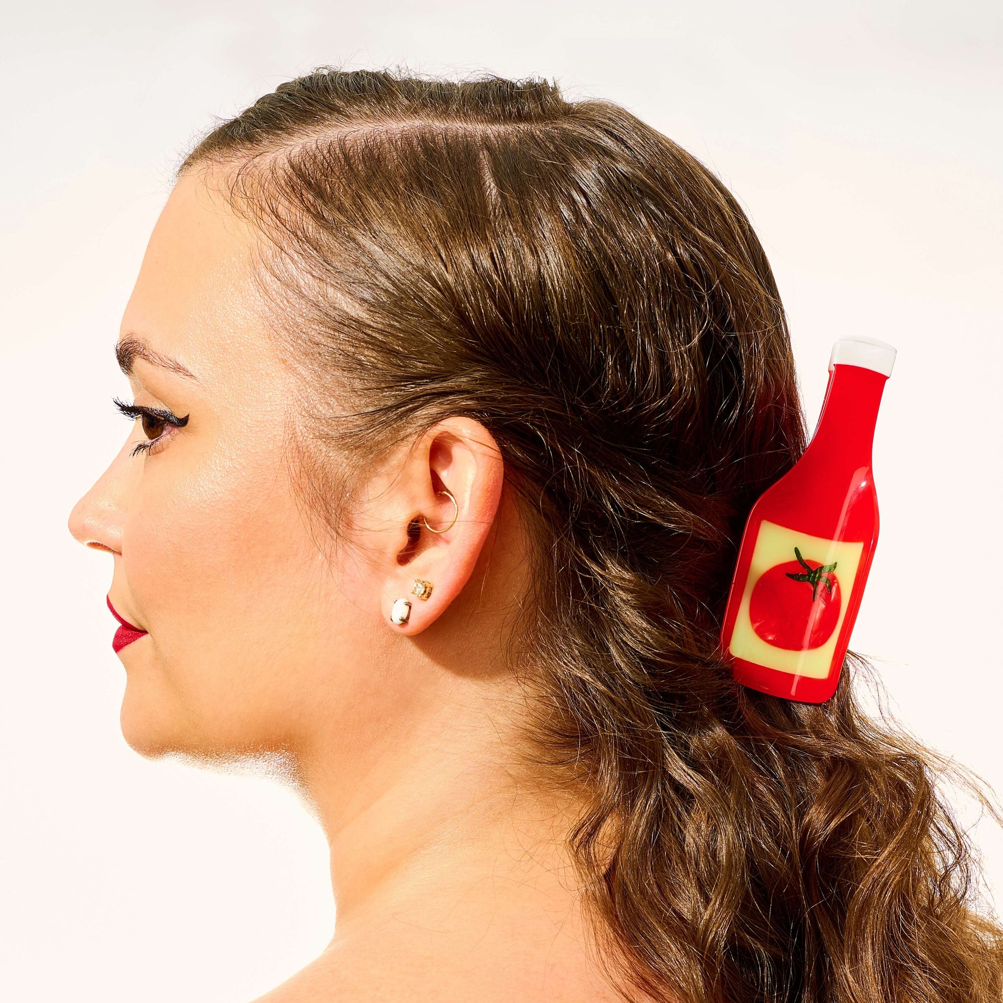Large Ketchup Hair Claw Clip