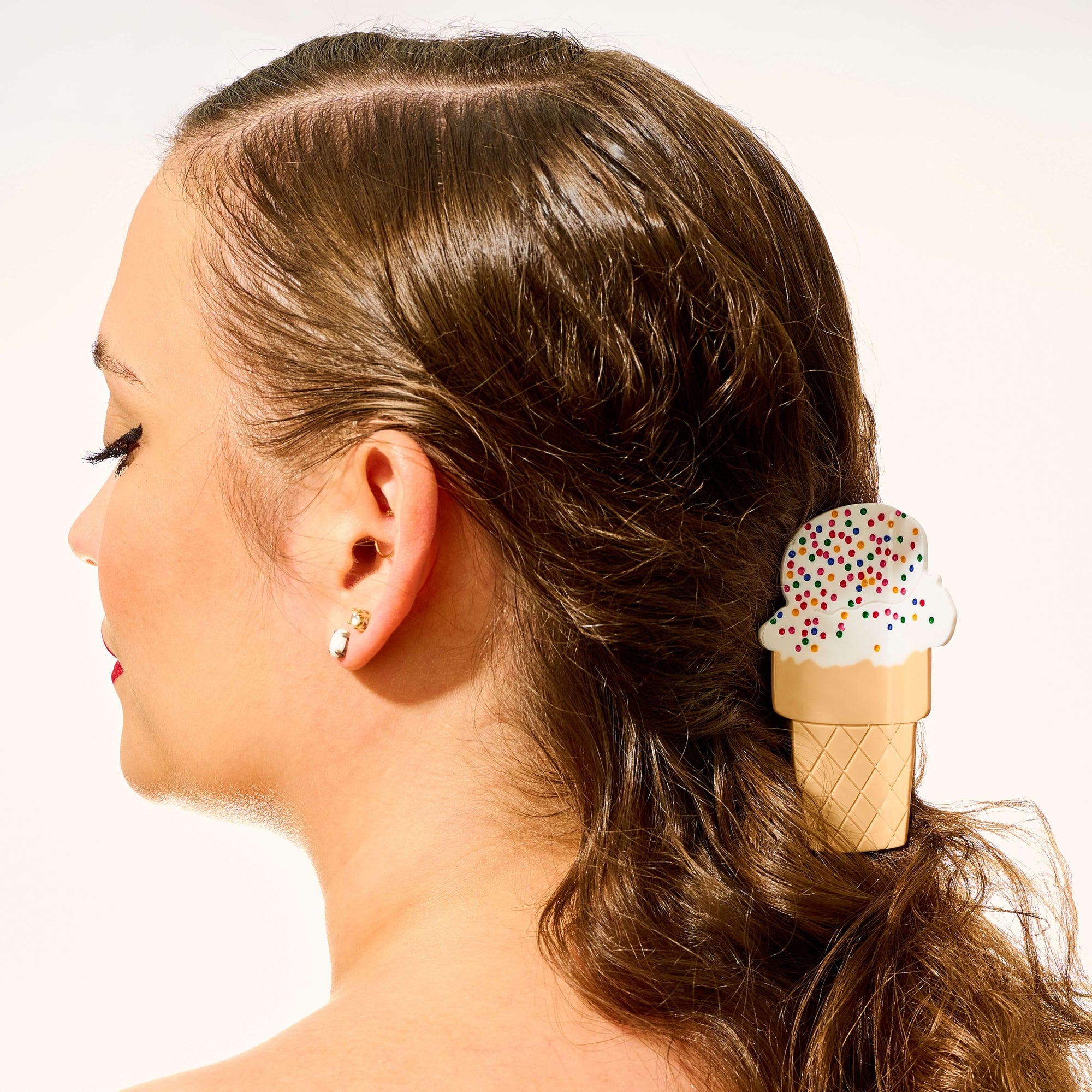 Large Sprinkle Ice Cream Hair Claw Clip