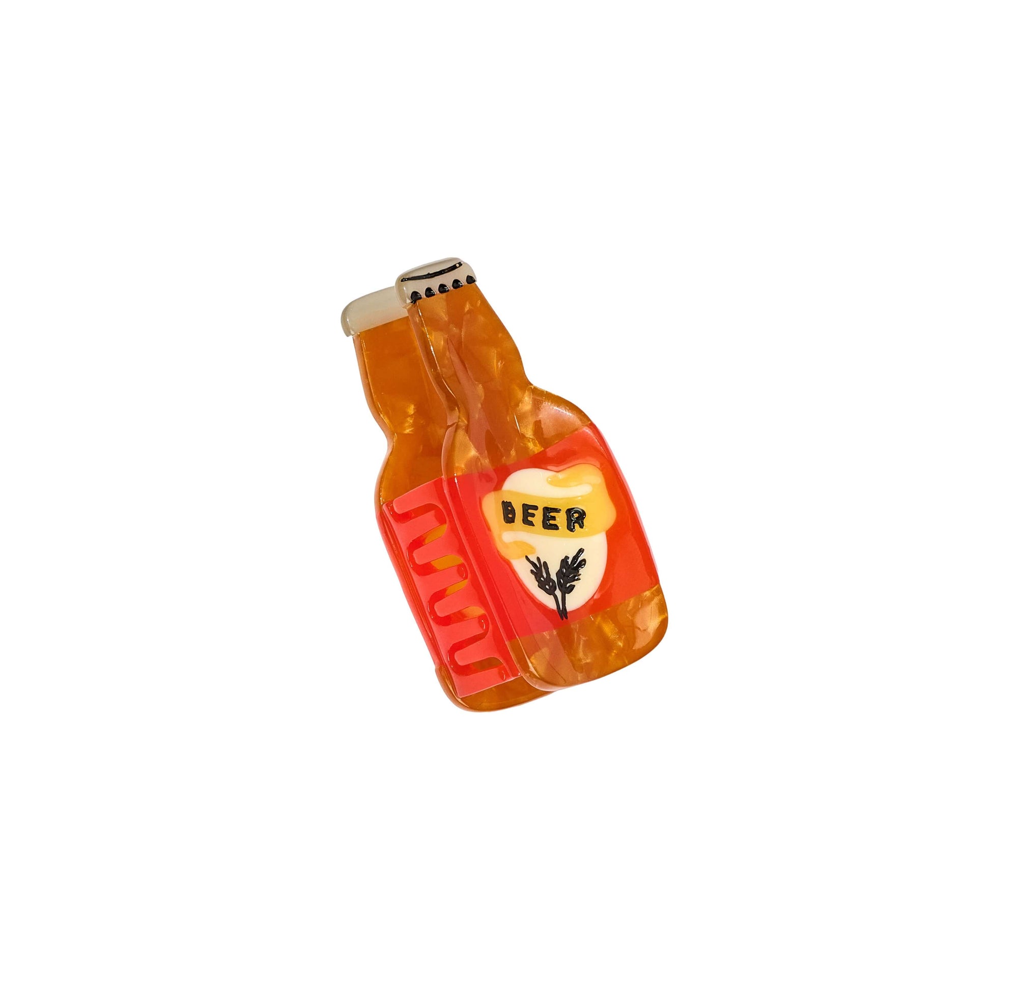 Mini Beer Hair Claw Clip