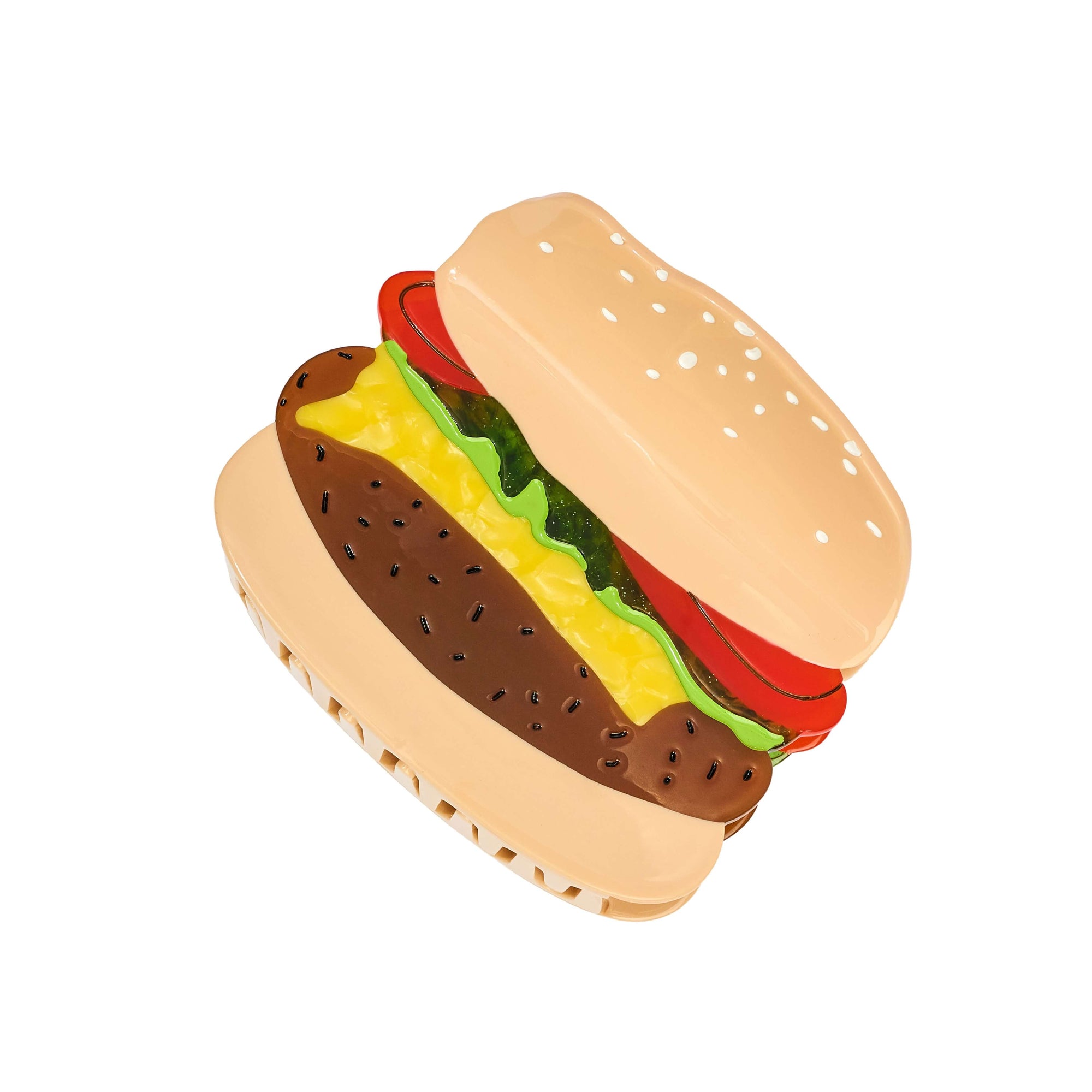 Large Burger Hair Claw Clip