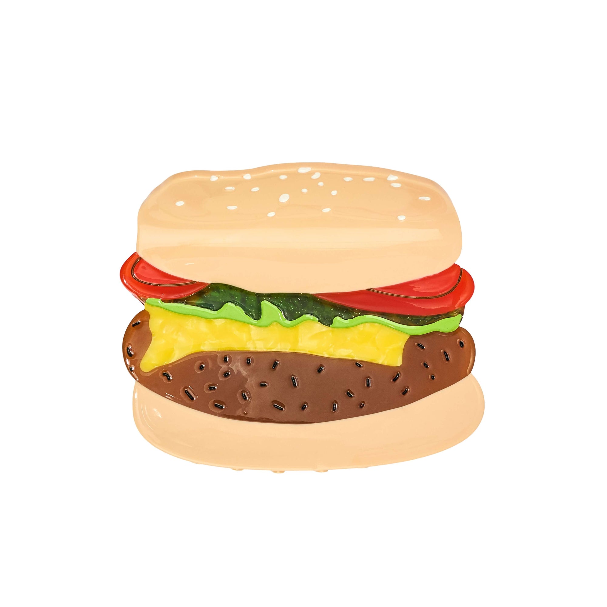 Large Burger Hair Claw Clip