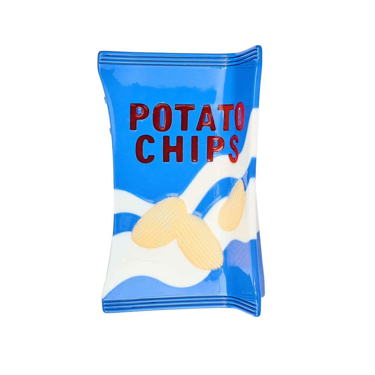 Large Potato Chip Bag Hair Claw Clip + Foodie 3D Huggie Hoops