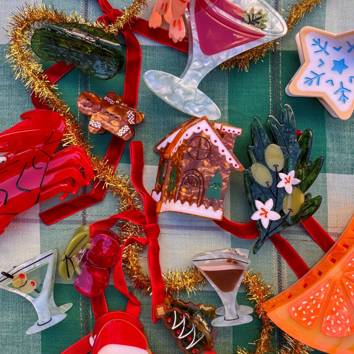 Midi Star Cookie Holiday Cookie Hair Claw Clip